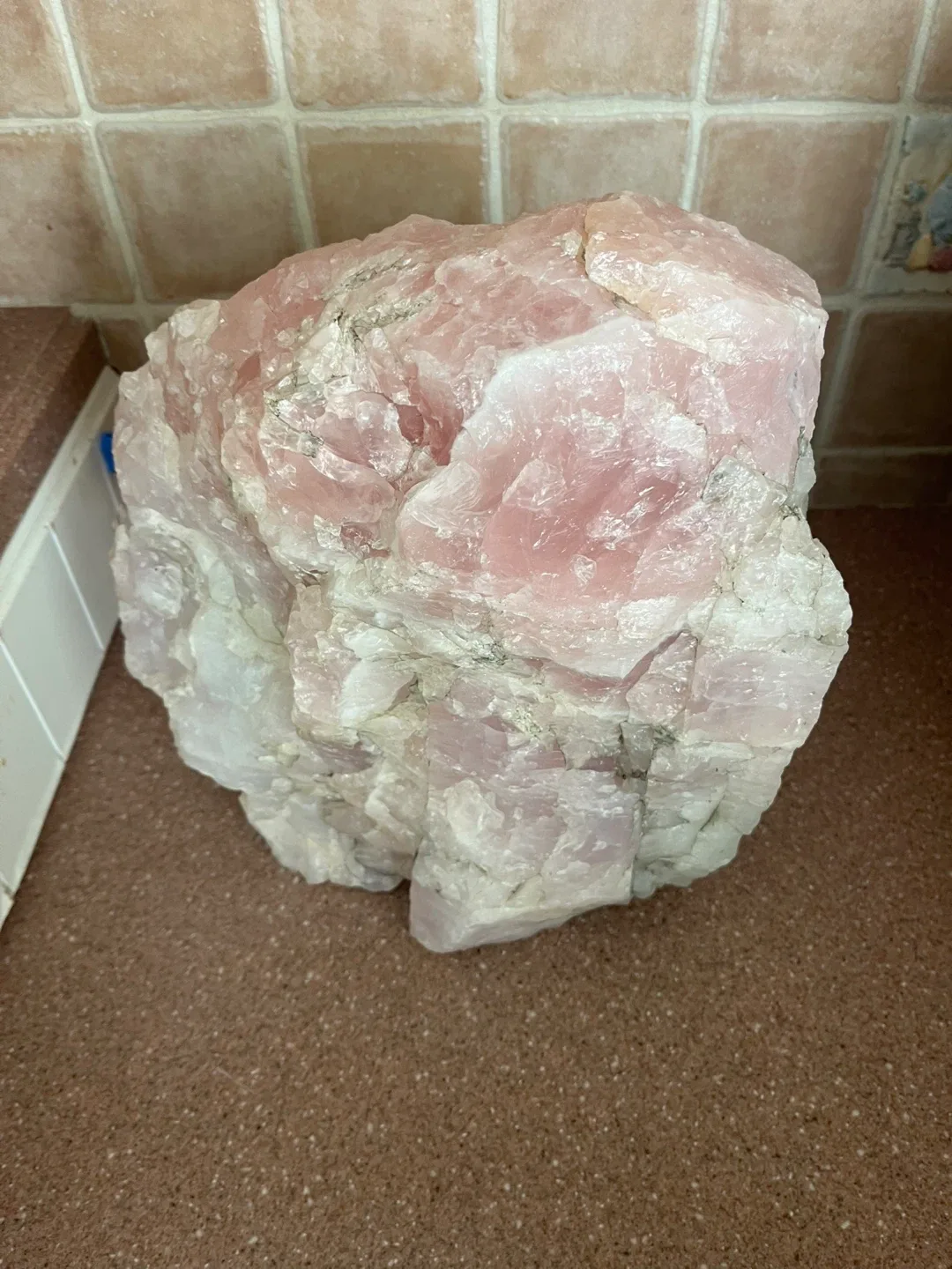 44 lb. Rose Quartz Crystal rare beauty image indicator(2)