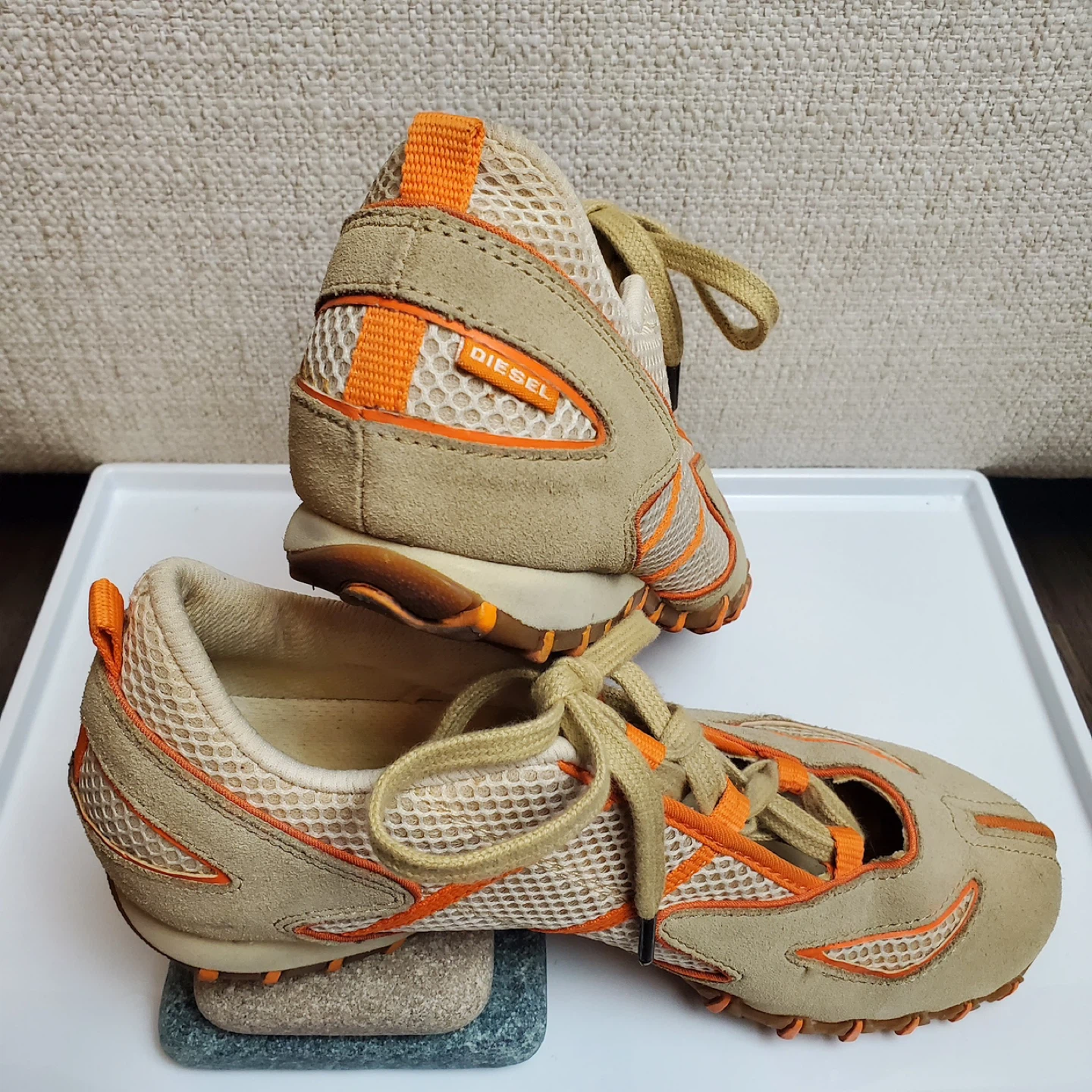 Diesel Sorrento Beige/Orange Sneakers - Women's Size 8.5 - photo 3
