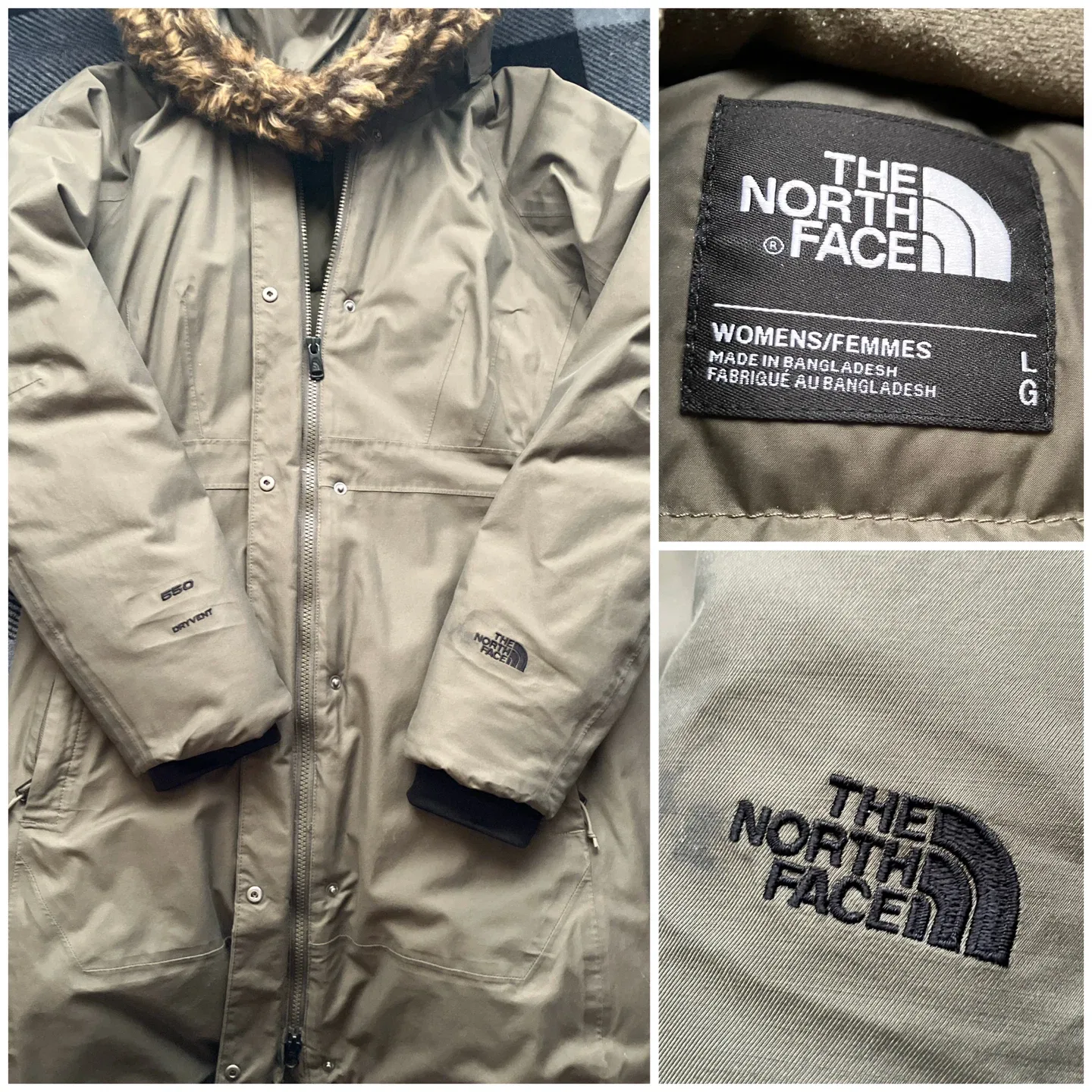 (The North Face) Olive Parka - Size Women Large thumbnail