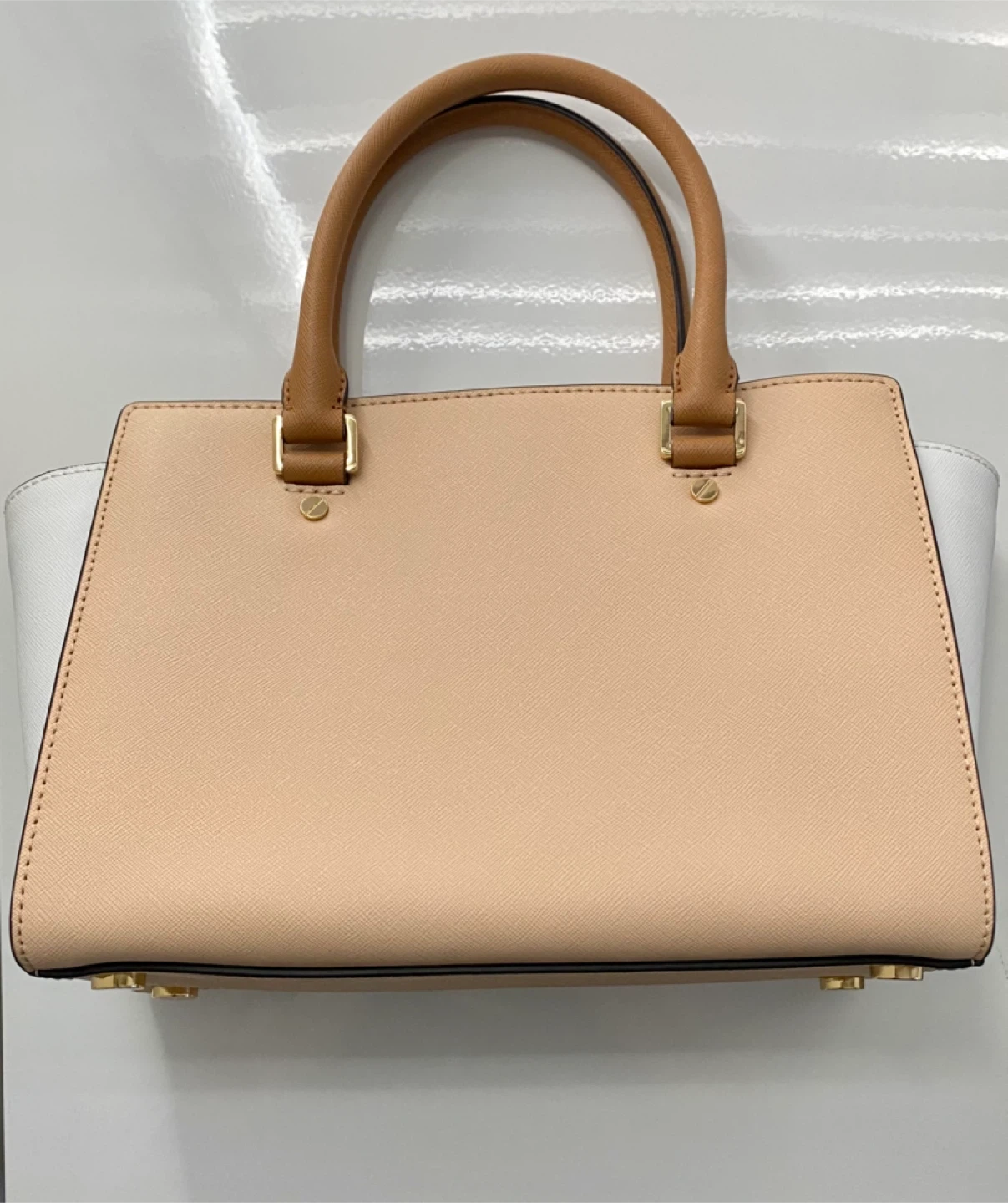 Michael Kors Satchel Bag - Peach/White - photo 2