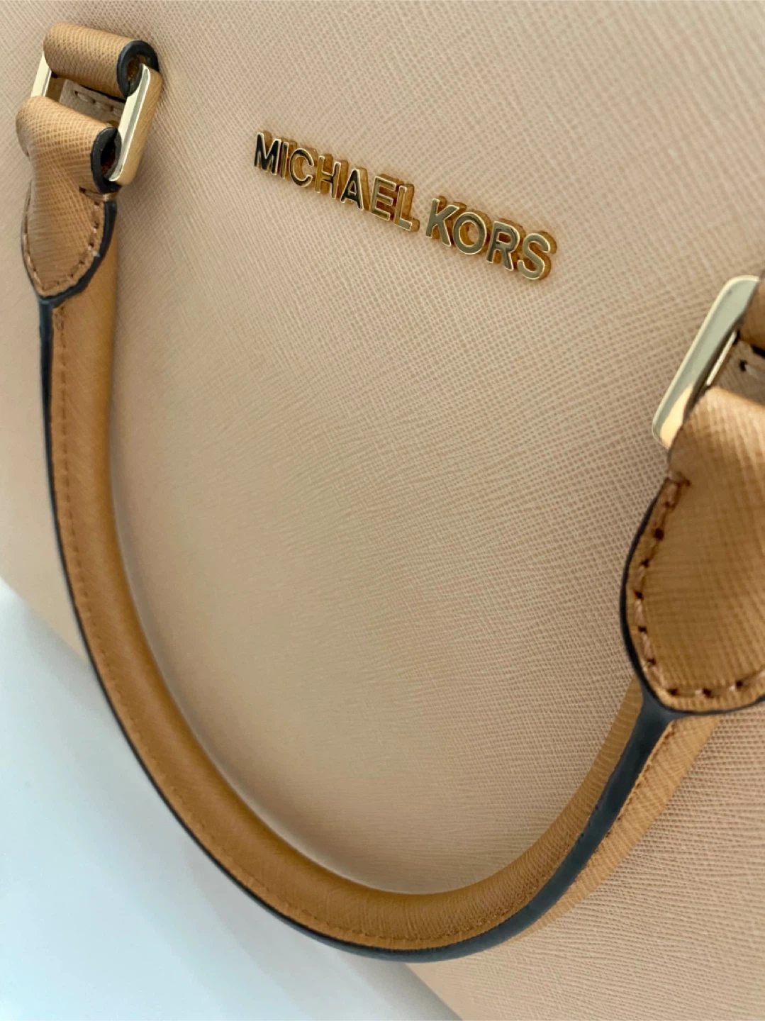 Michael Kors Satchel Bag - Peach/White - photo 4