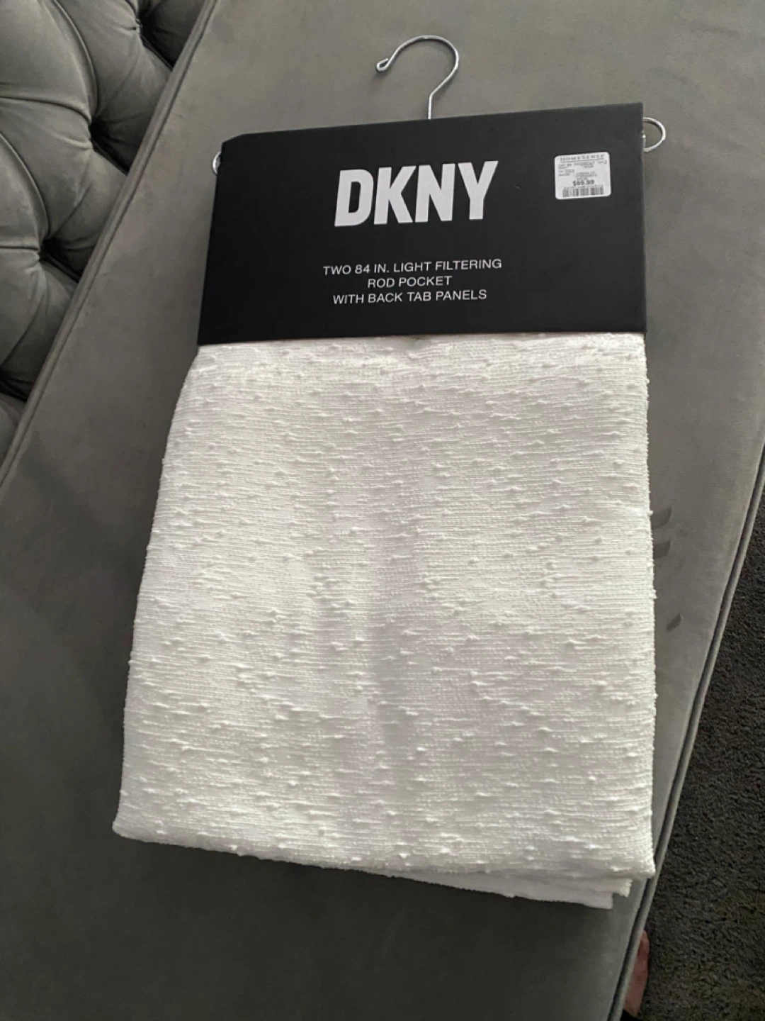 DKNY White Light  Curtains, 84 inch