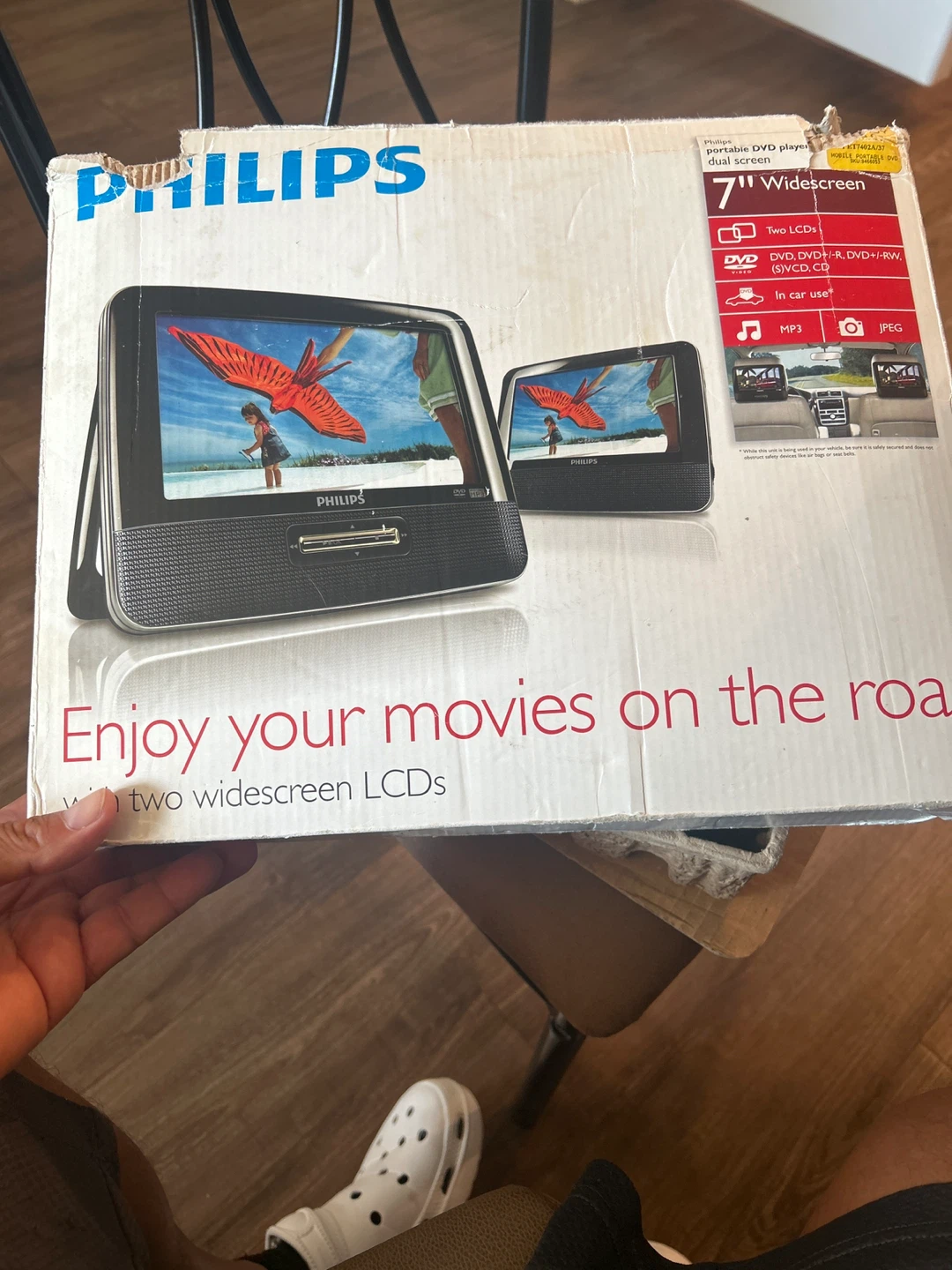 Philips 7" Portable DVD Player Dual Screen