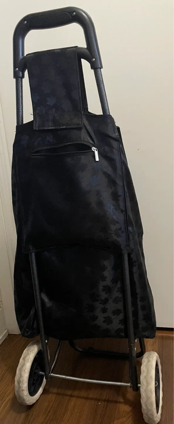 Black Shopping Cart with Wheels image indicator(3)