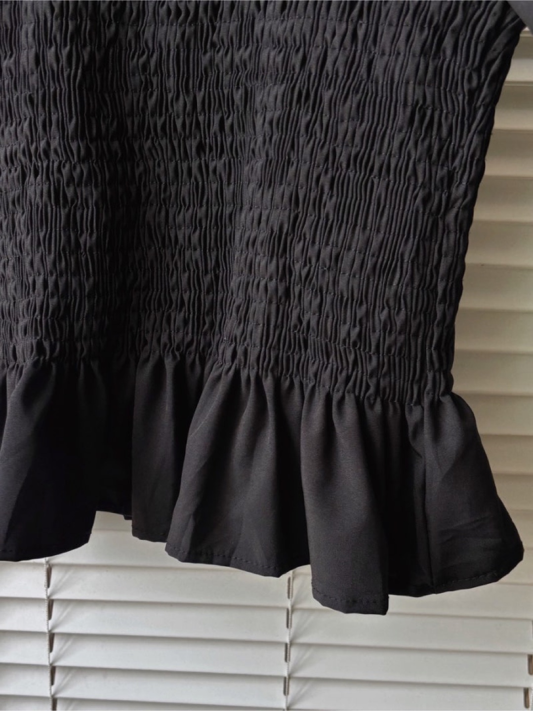 Vintage Black Smocked Blouse - photo 4
