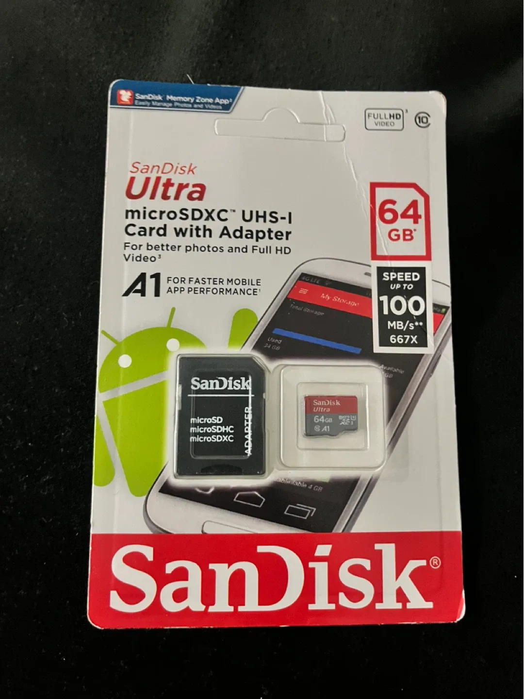 SanDisk Ultra 64GB microSDXC UHS-I Card with Adapter thumbnail