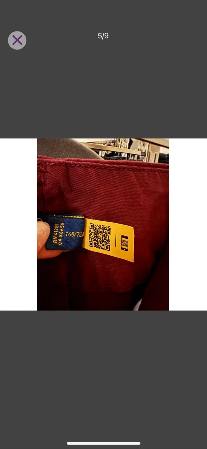 Polo By Ralph Lauren High Rise Retro Burgundy Pants Size 6 image indicator(5)