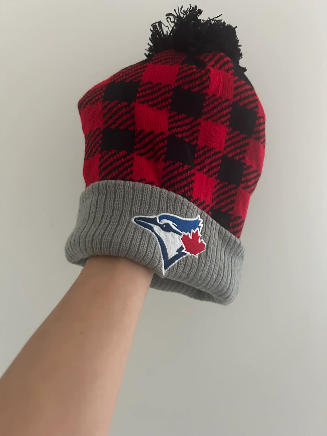 Toronto Blue Jays Plaid Pom Beanie