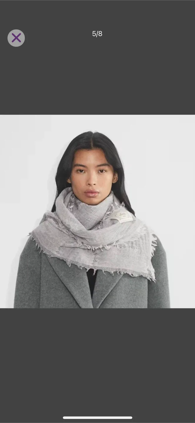 Aritzia Wilfred Faroe Merino Wool Triangle Scarf image indicator(5)