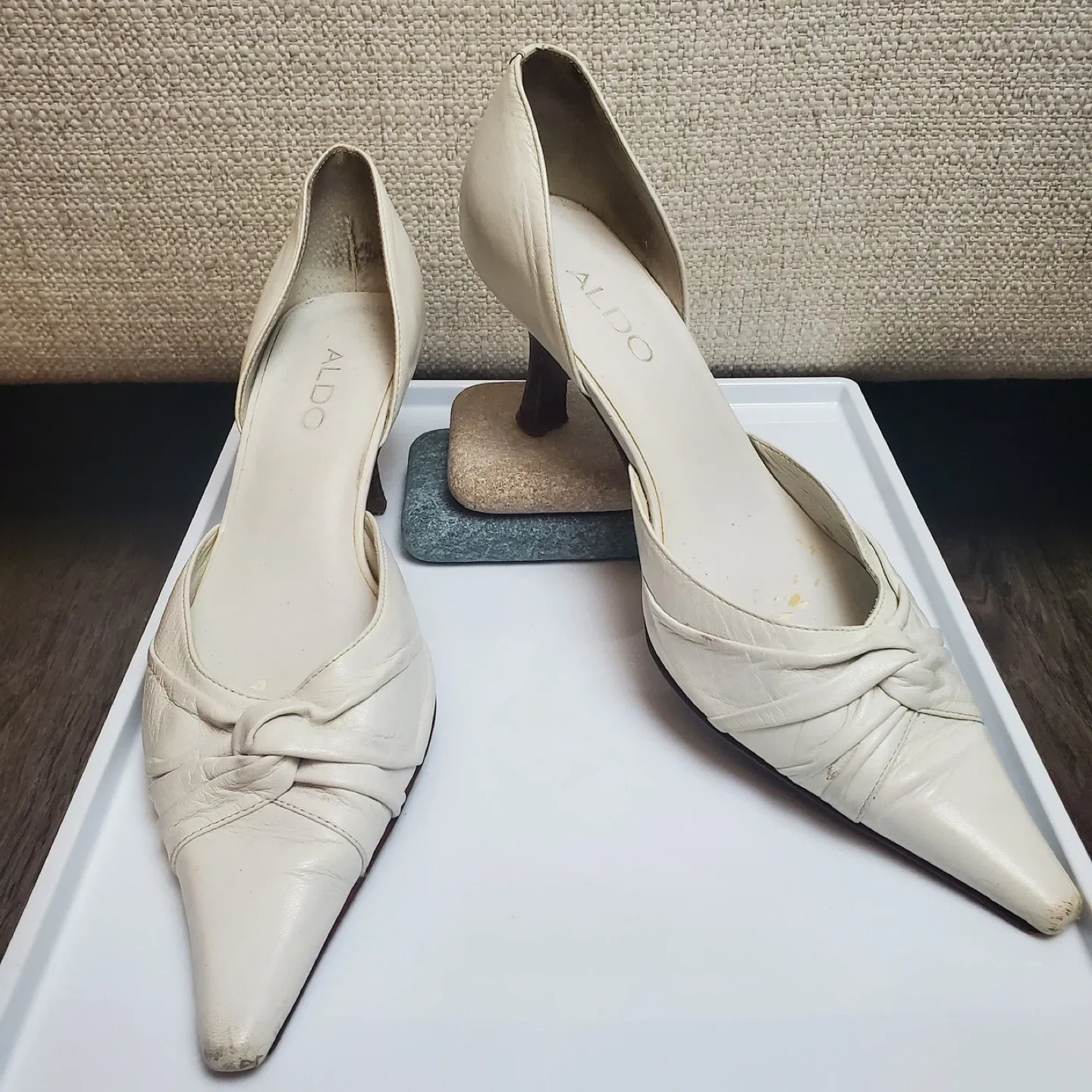 ALDO White Pointed Heels thumbnail