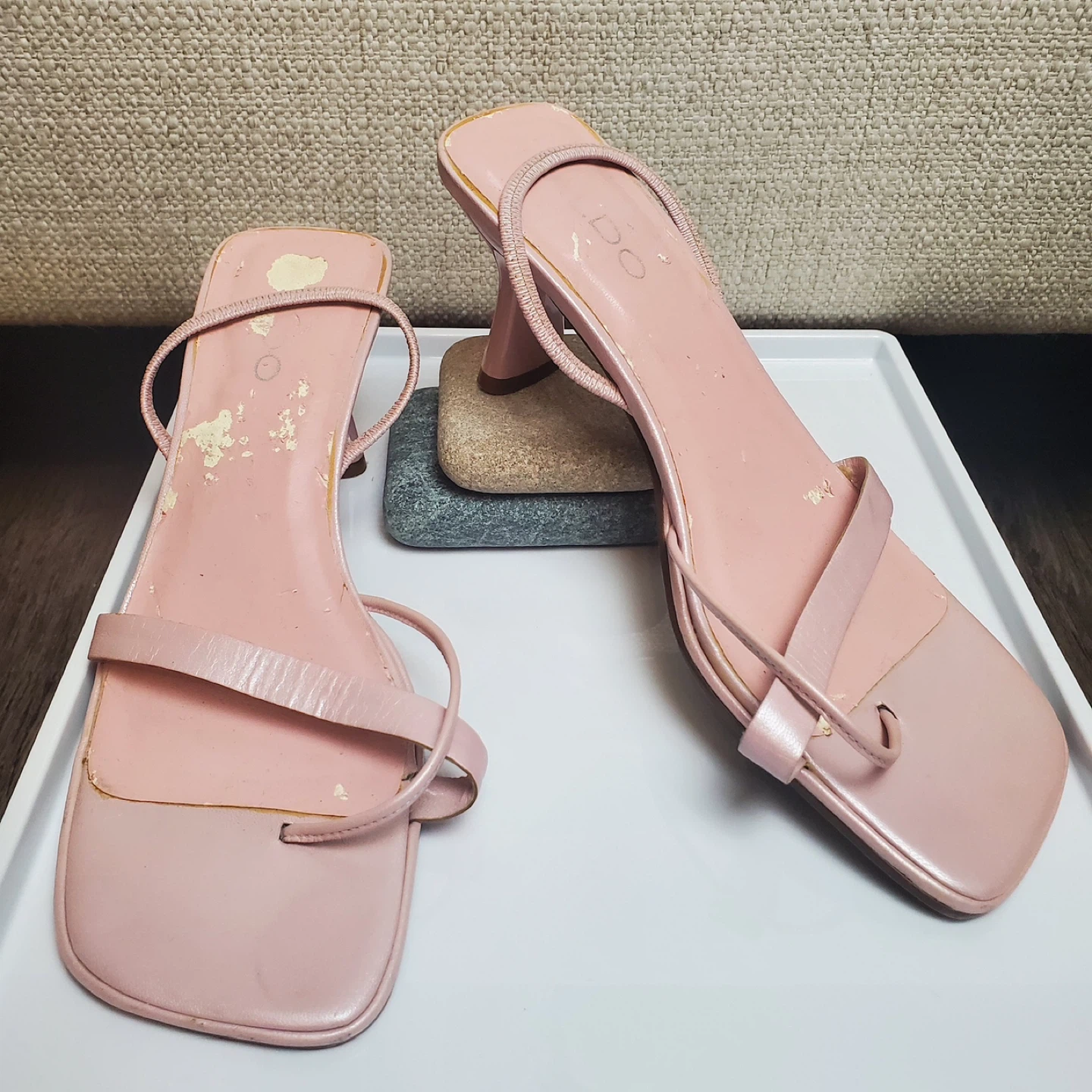Aldo Pink Heeled Sandals
