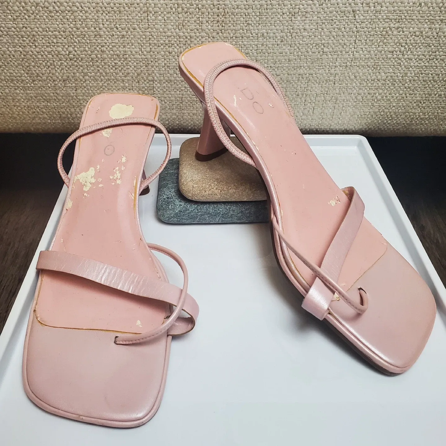 Aldo Pink Heeled Sandals thumbnail