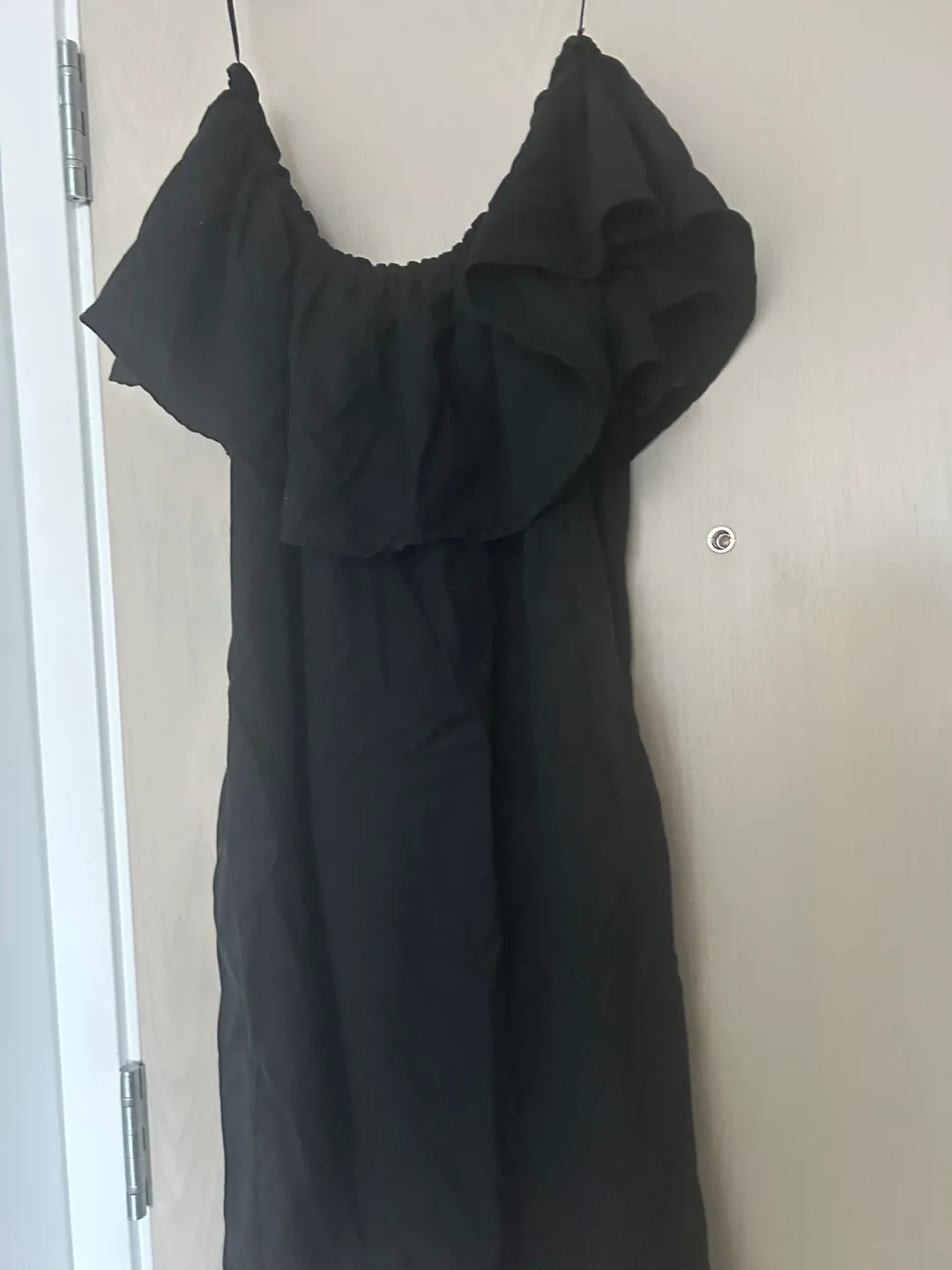 Zara Woman Black Off-the-Shoulder Dress - XS thumbnail