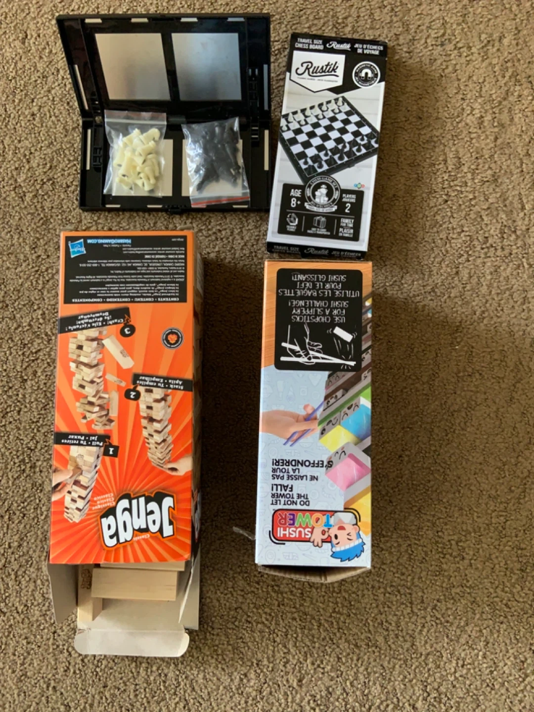 Jenga, Rustik Chess, Sushi Go Tower Games - photo 3