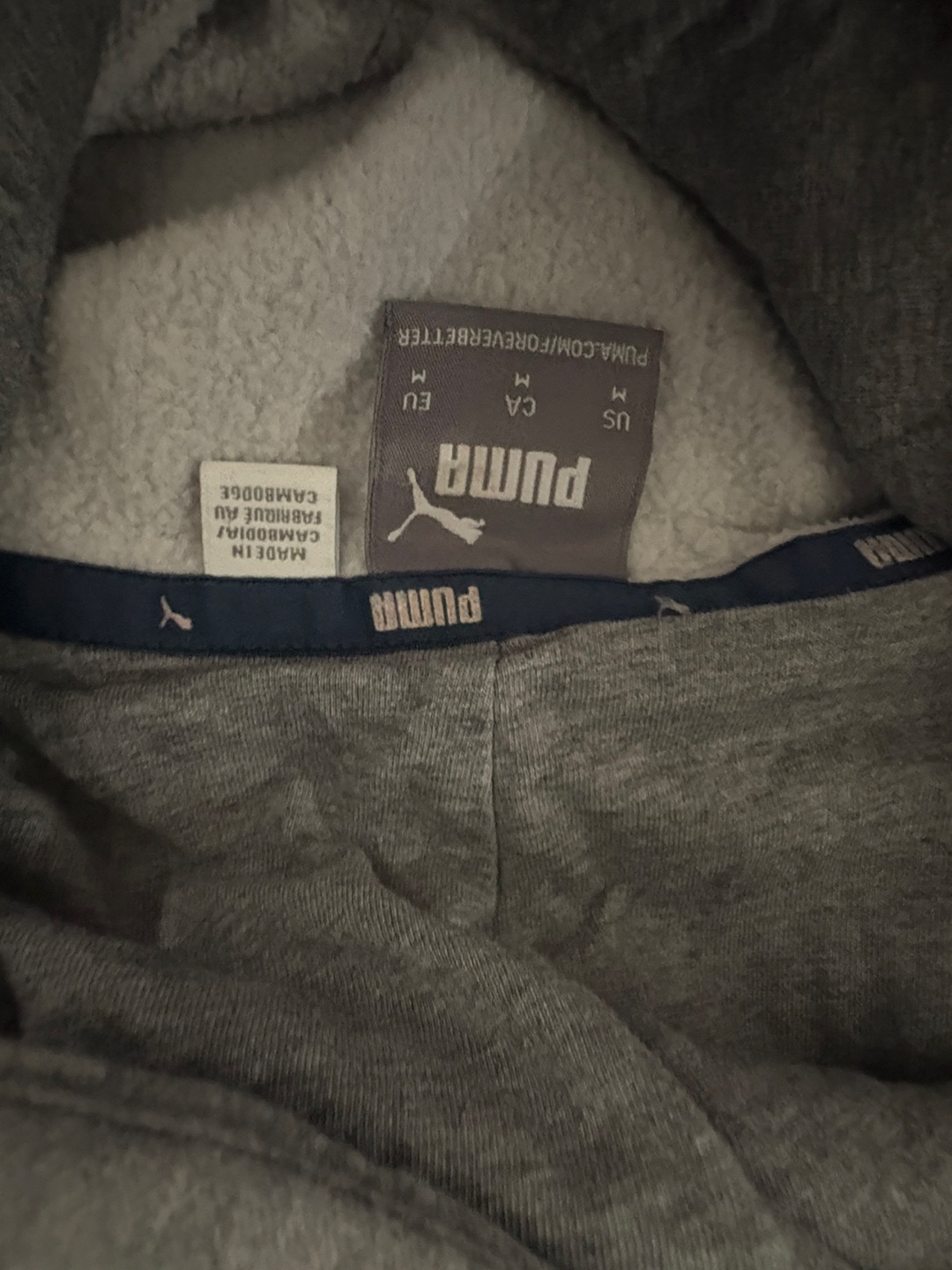 Puma Grey Hoodie - Size M
