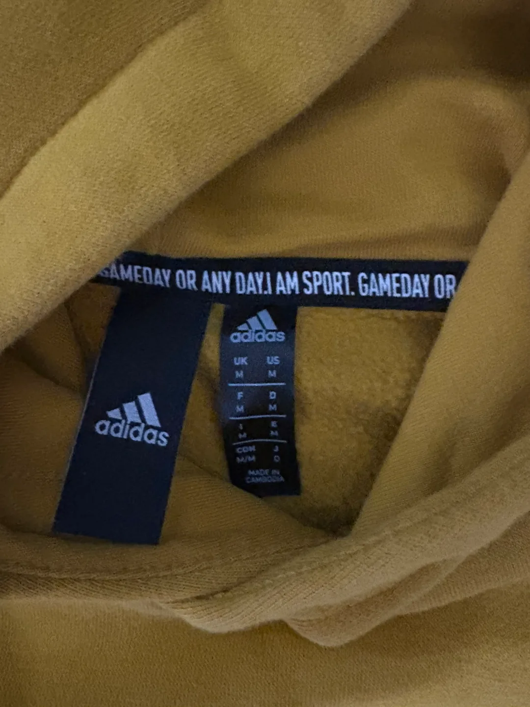 Adidas Mustard Yellow Hoodie - Size M image indicator(2)