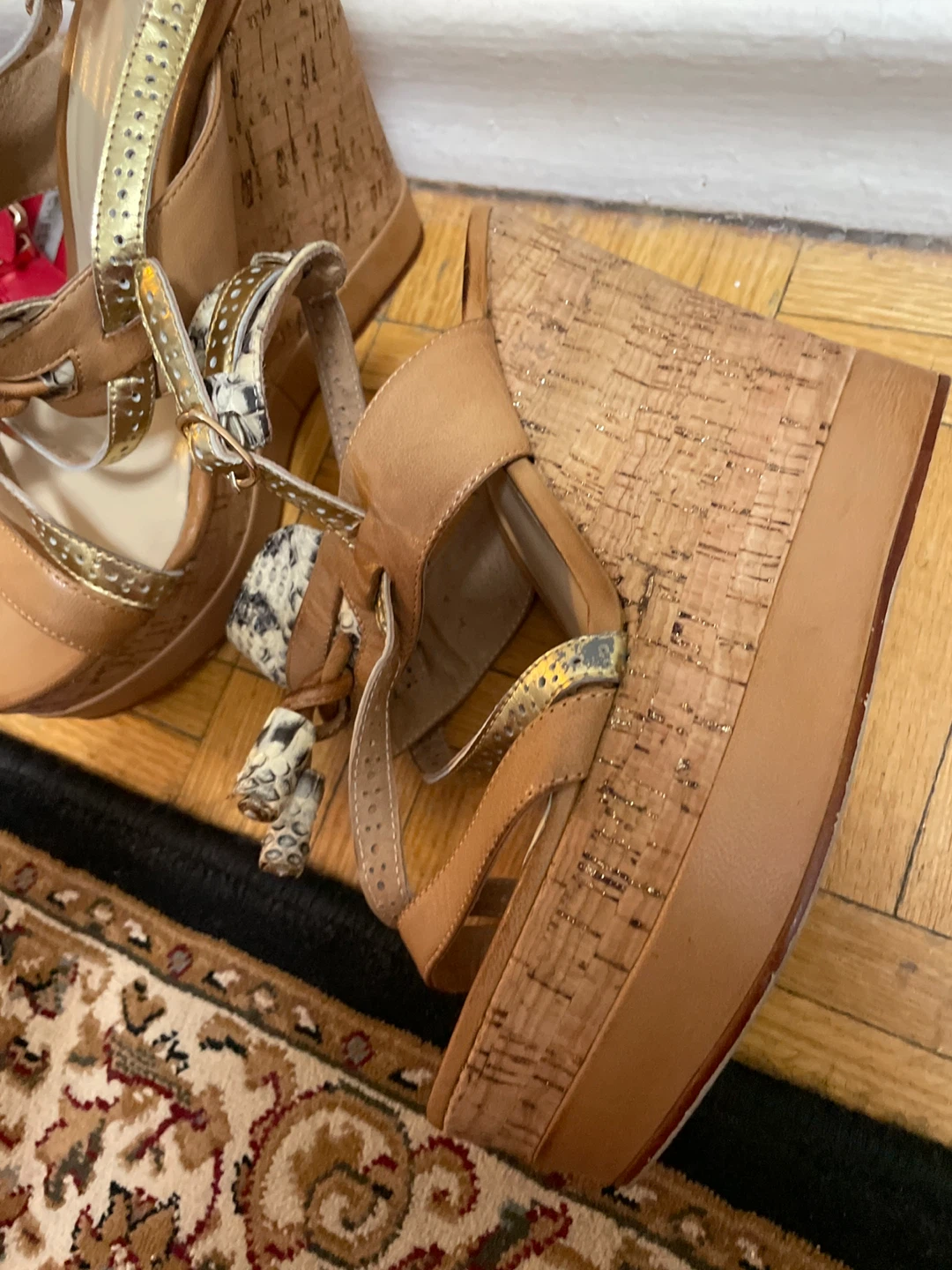 Attezare Brown Wedge Sandals Size 38 - photo 2