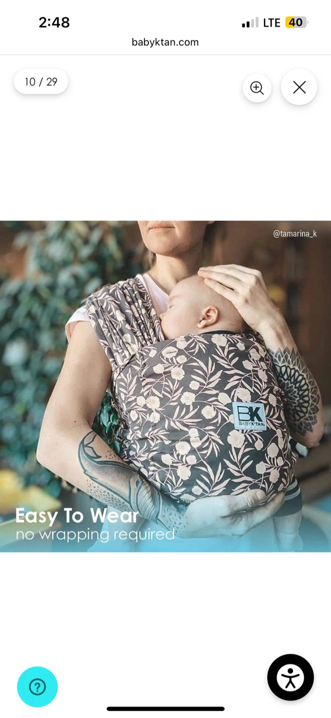 BABY K'TAN PRINT BABY CARRIER | FLORAL GARDEN