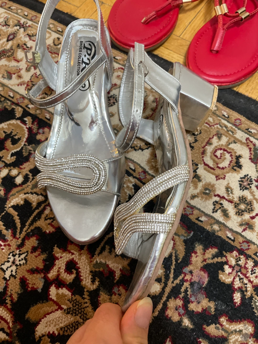 P.R. Shoes Collection Silver Heels - Size 5 - photo 2