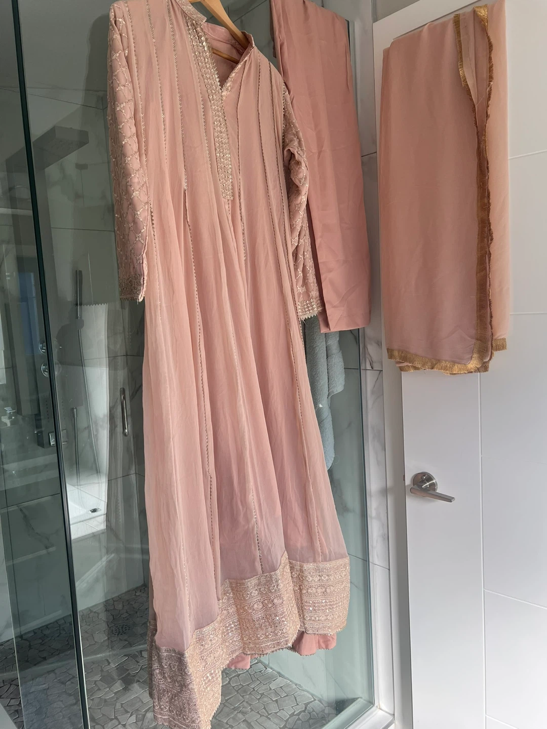 Pink Anarkali Suit, long dress