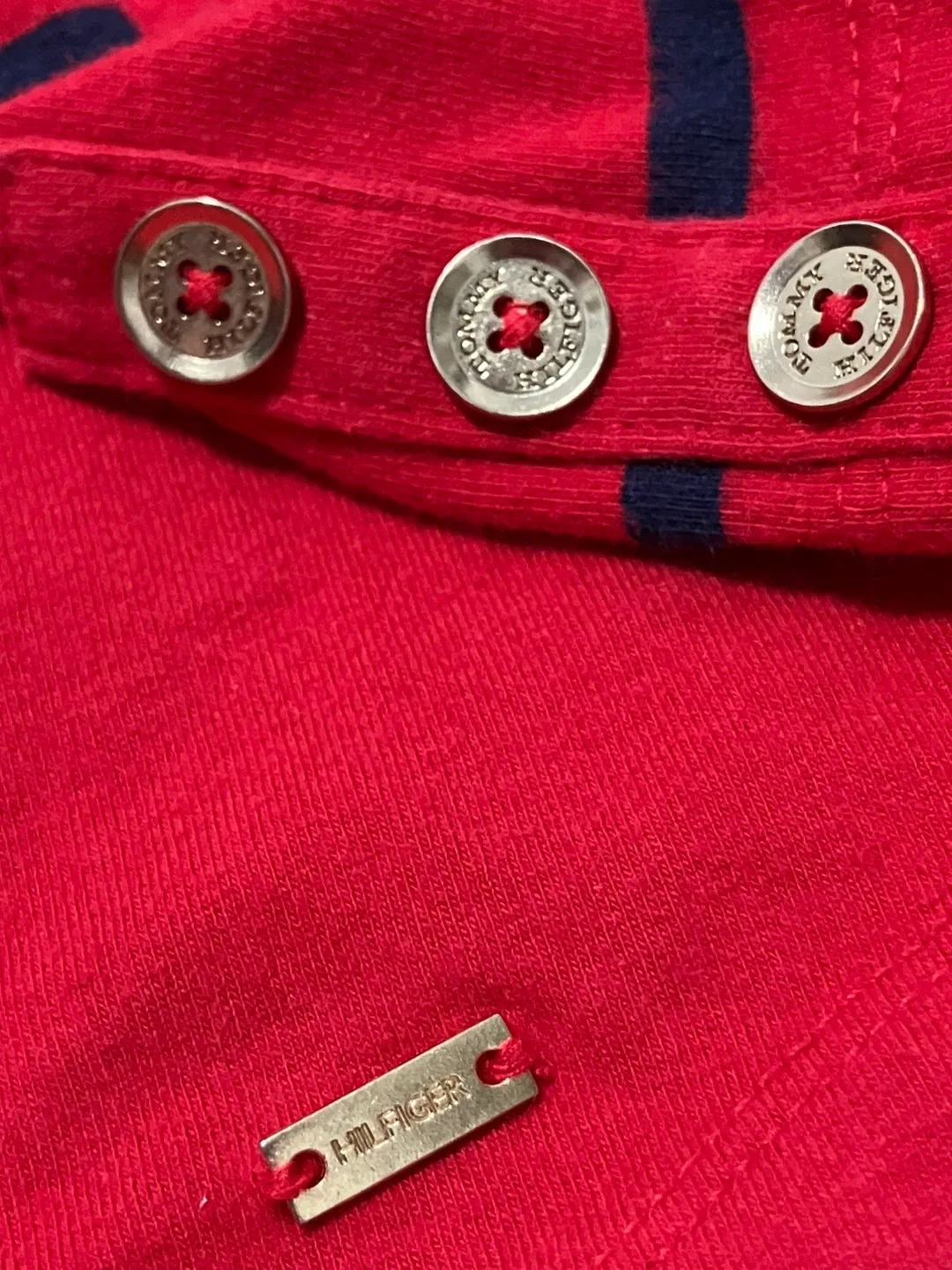 Tommy Hilfiger Red Long Sleeve top clothing sale image indicator(4)