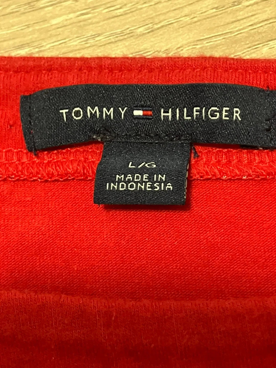 Tommy Hilfiger Red Long Sleeve top clothing sale image indicator(3)