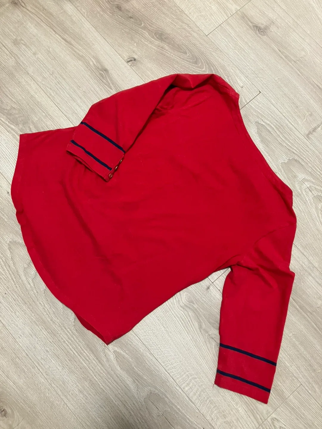 Tommy Hilfiger Red Long Sleeve top clothing sale image indicator(2)