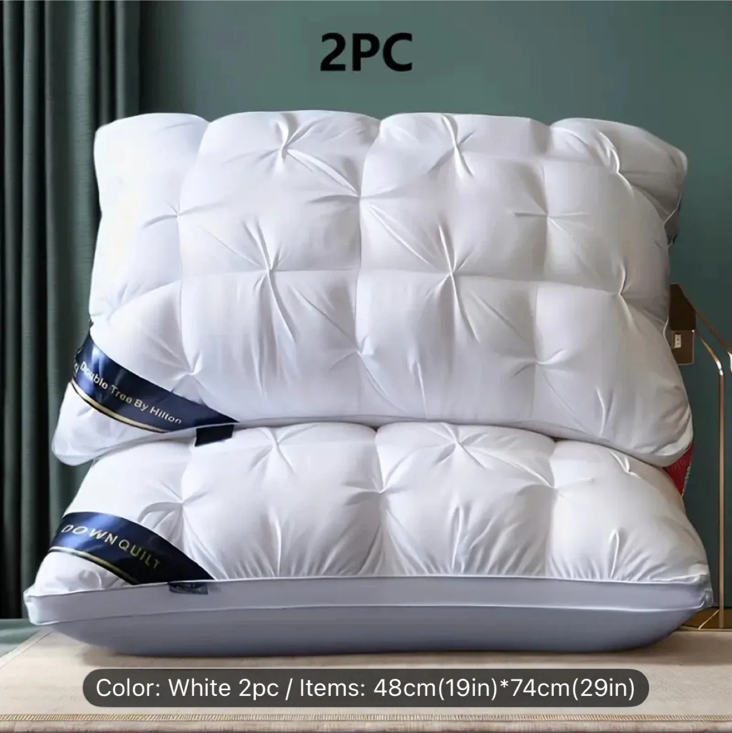 Brand new 2 Pack 5 star hotel pillows thumbnail