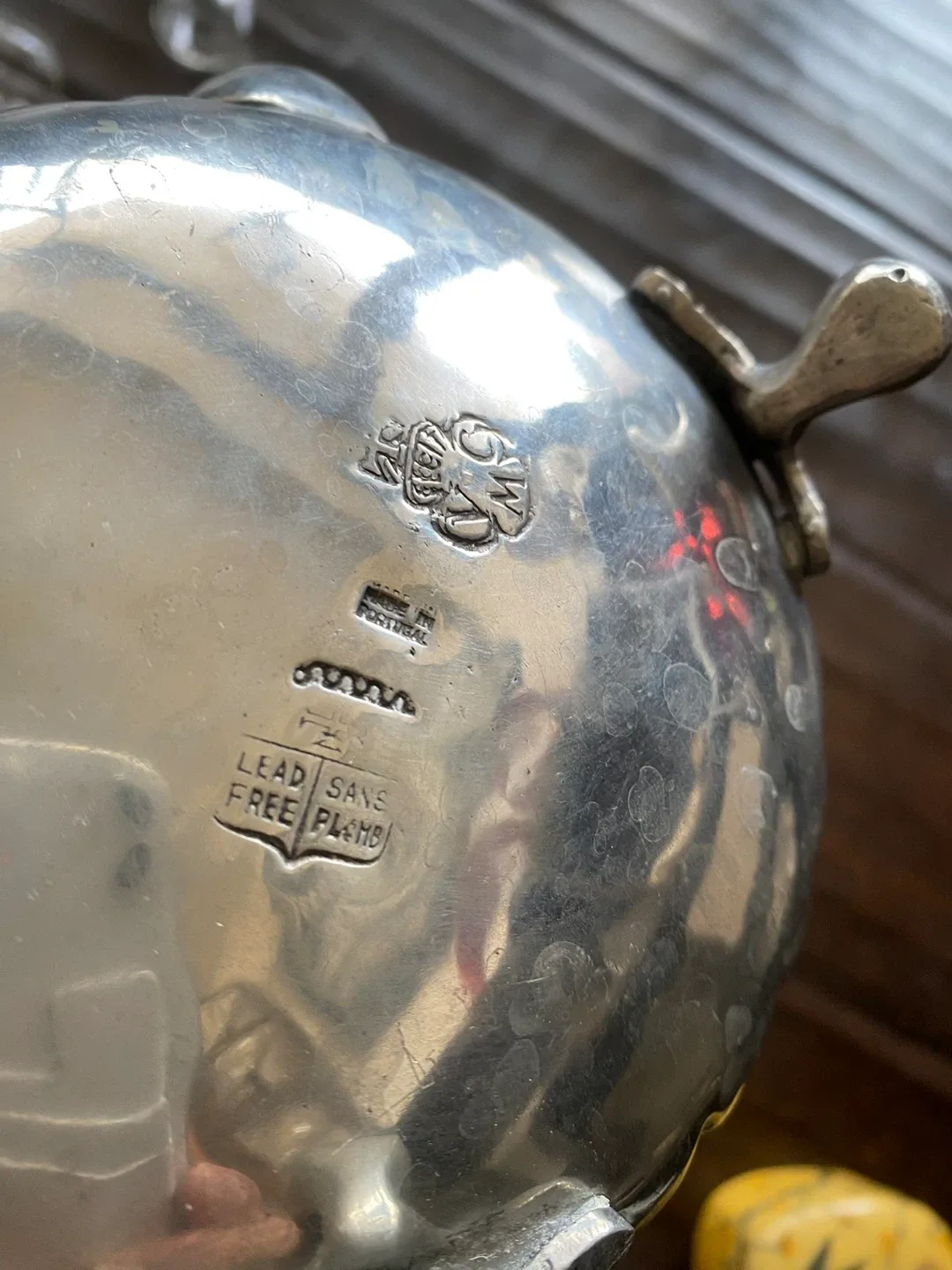 ANTIQUE PEWTER TEA SET - Portugal Fecit VCM image indicator(3)