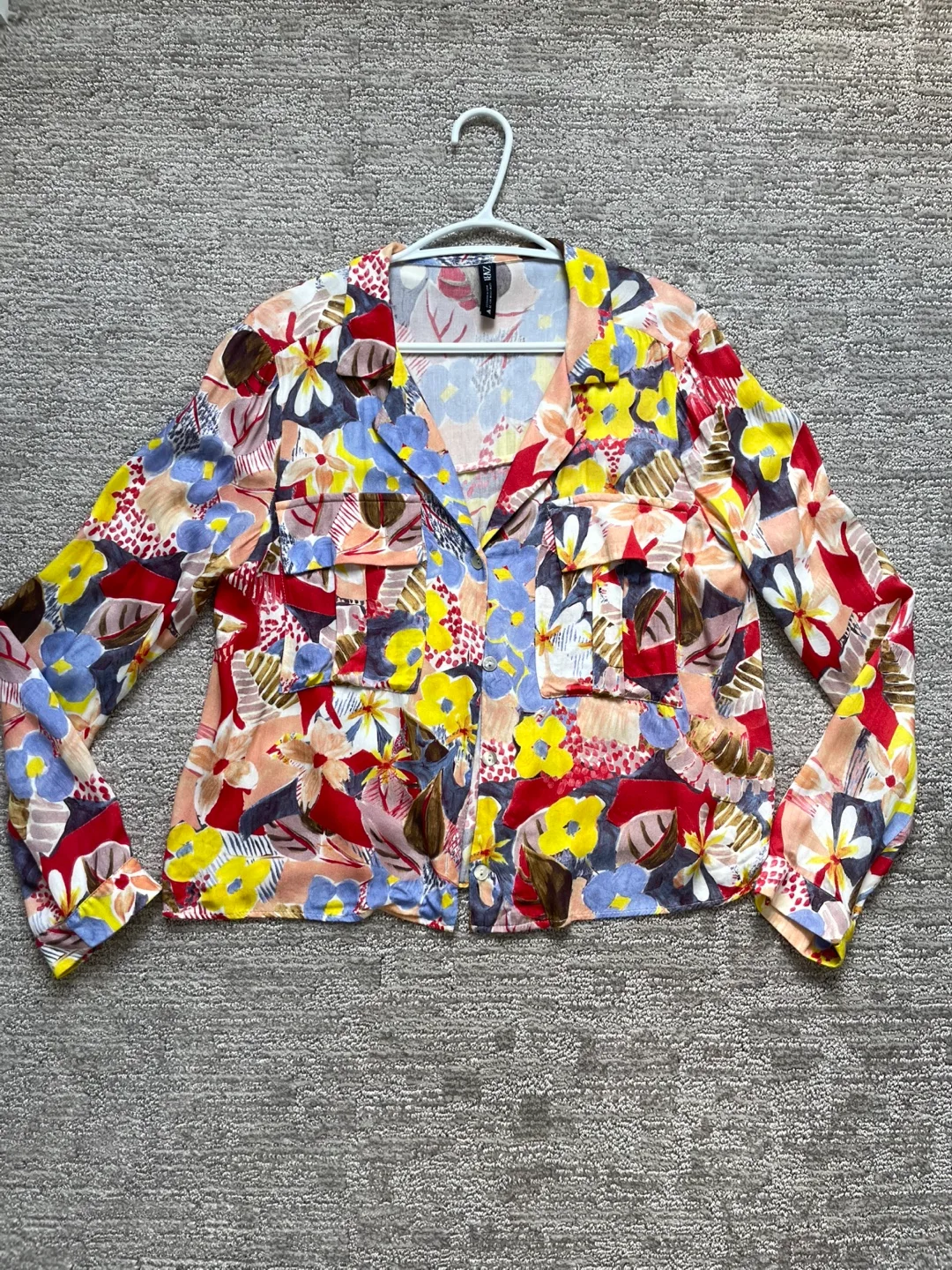 Zara Floral Print Blouse - Size M thumbnail