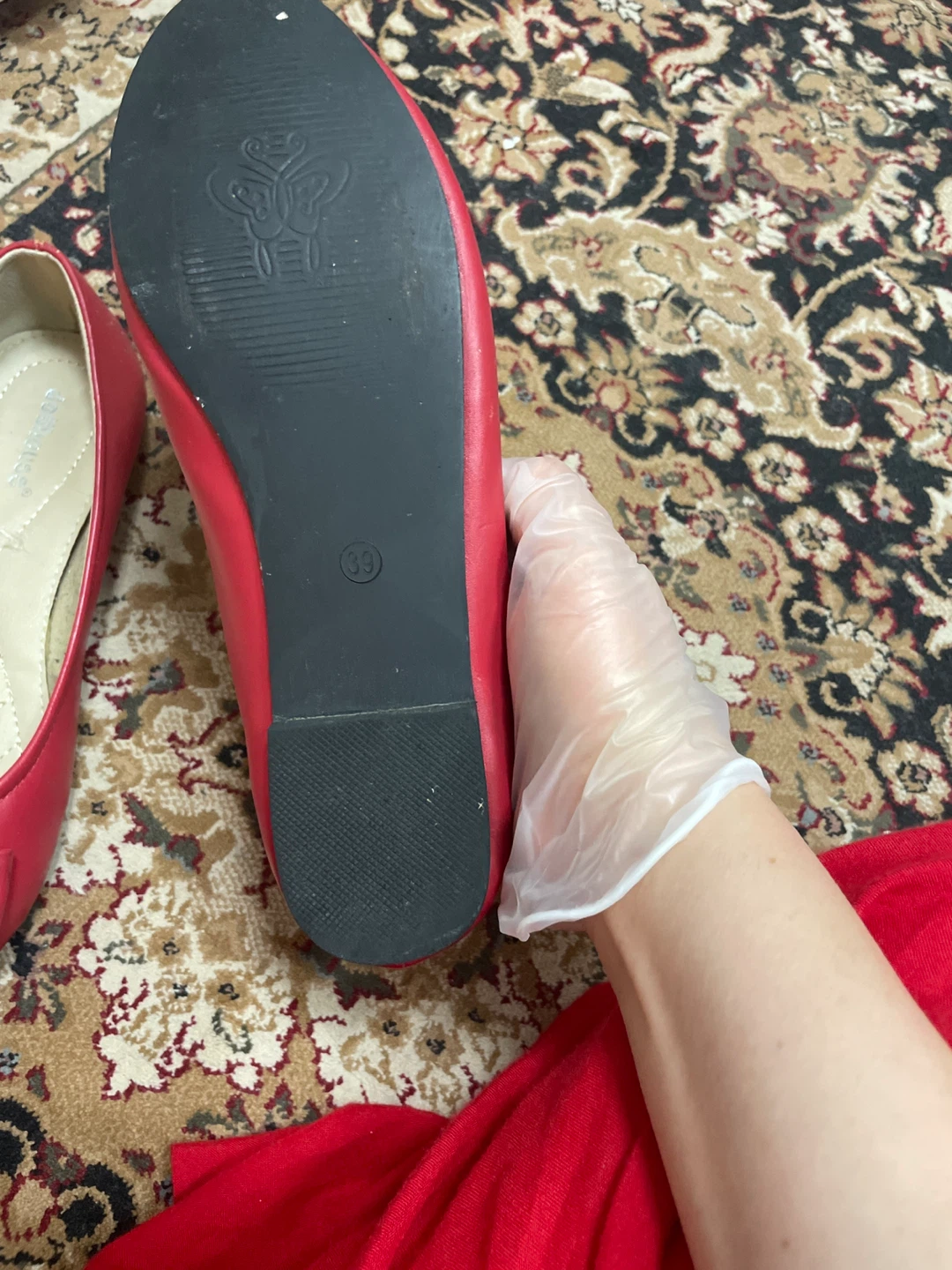 Dollhouse Red Ballet Flats - Size 9 - photo 2
