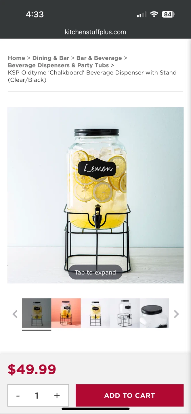 KSP Oldtyme Beverage Dispenser with Stand - photo 4
