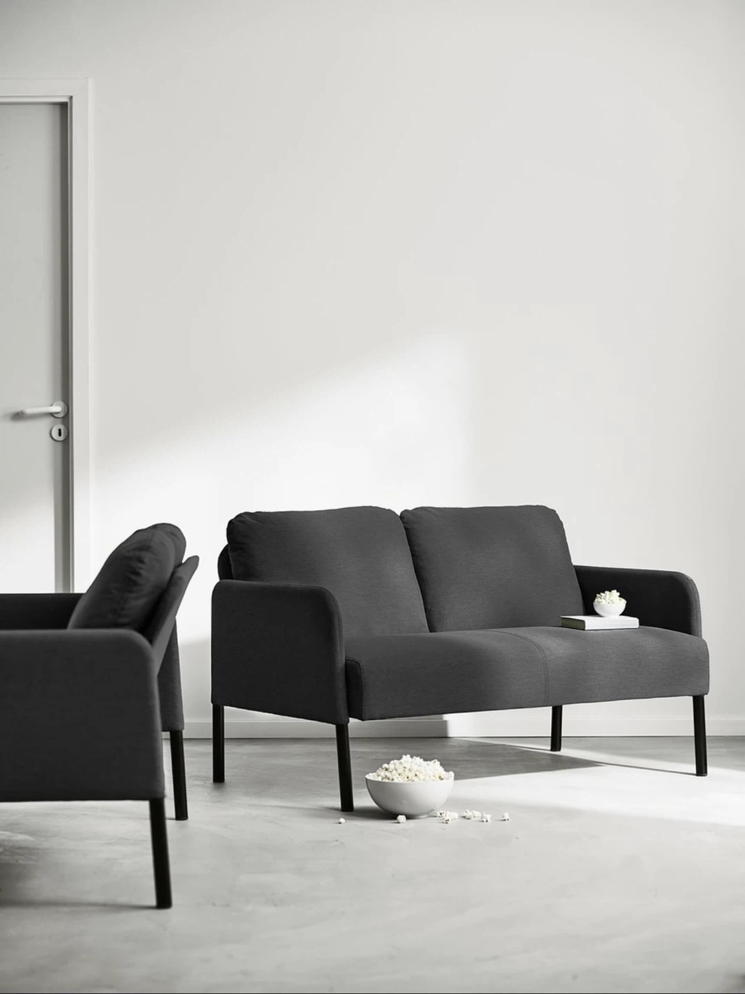 Dark Grey Loveseat Sofa
