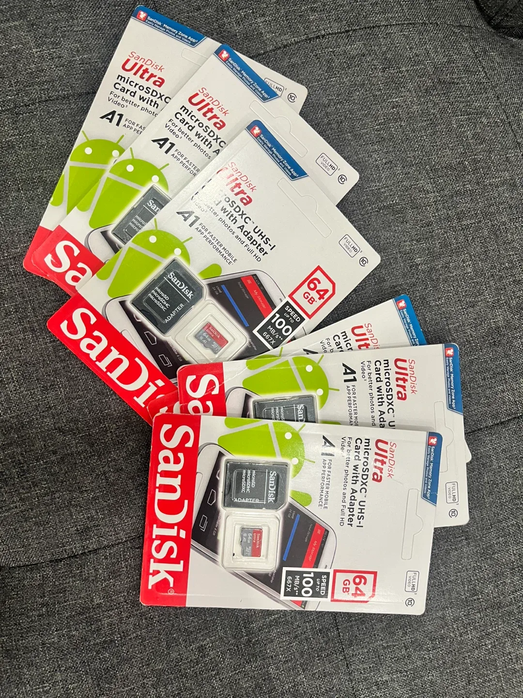 New SanDisk Ultra 64GB MicroSDXC Card with Adapter thumbnail