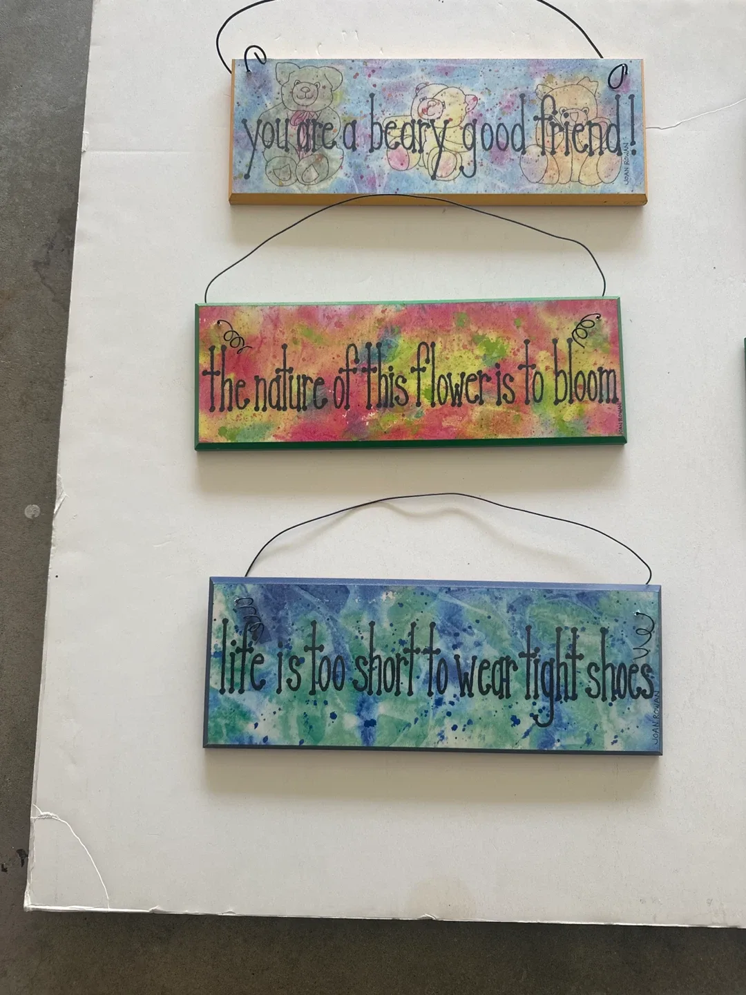 Hand-painted Wooden Sign - Home Decor image indicator(3)