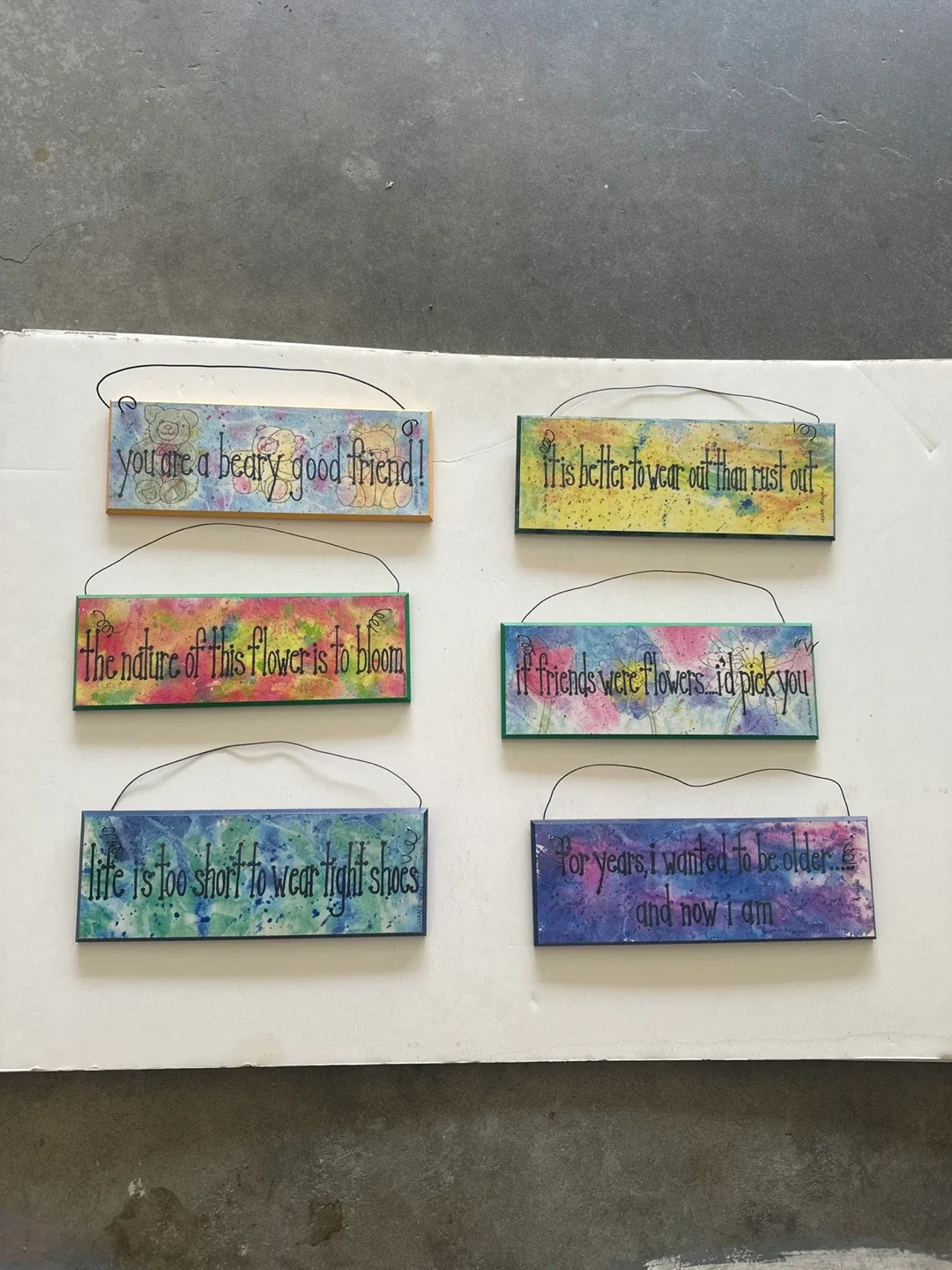 Hand-painted Wooden Sign - Home Decor