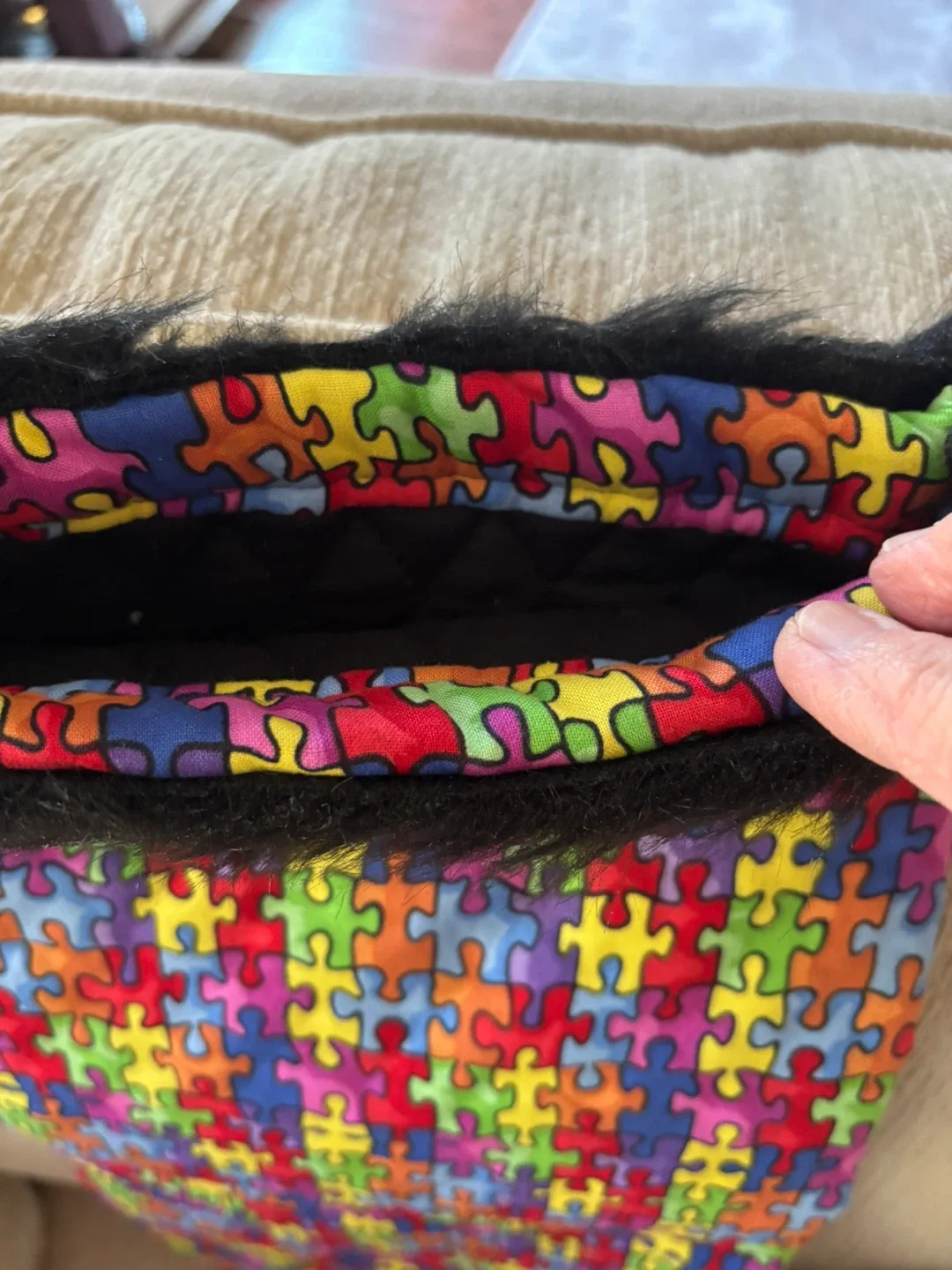 Over Sized Custom Made Xmas Stocking For Puzzle Lovers🥕 image indicator(2)