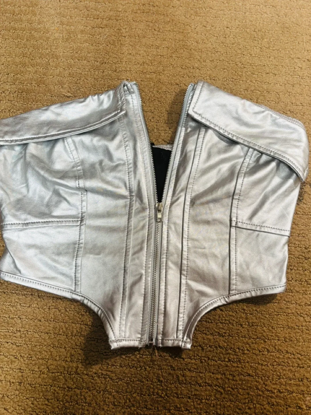 Shein SXY Silver Corset Top image indicator(2)