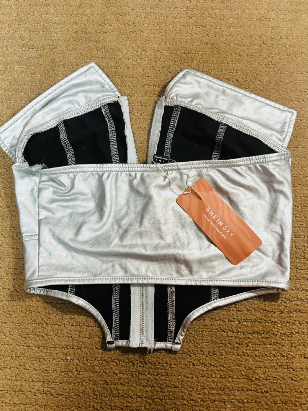 Shein SXY Silver Corset Top - photo 3