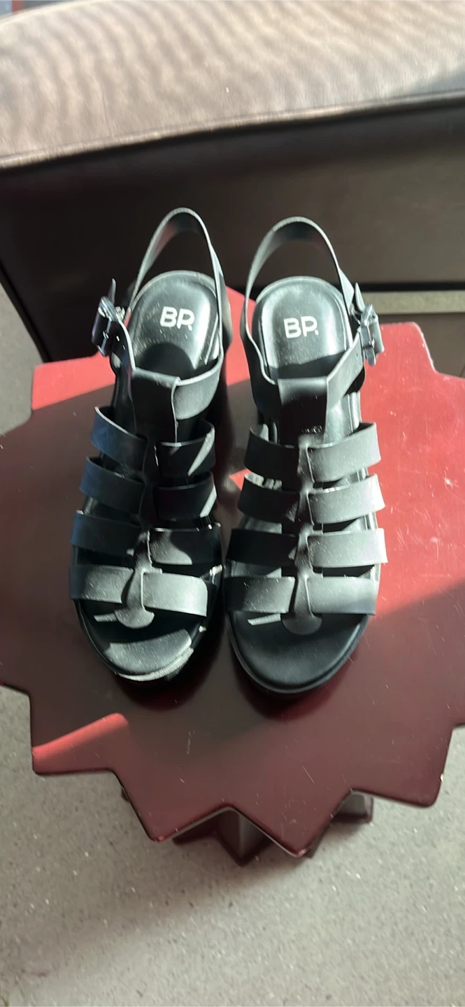 BP Black Heeled Sandals size 8