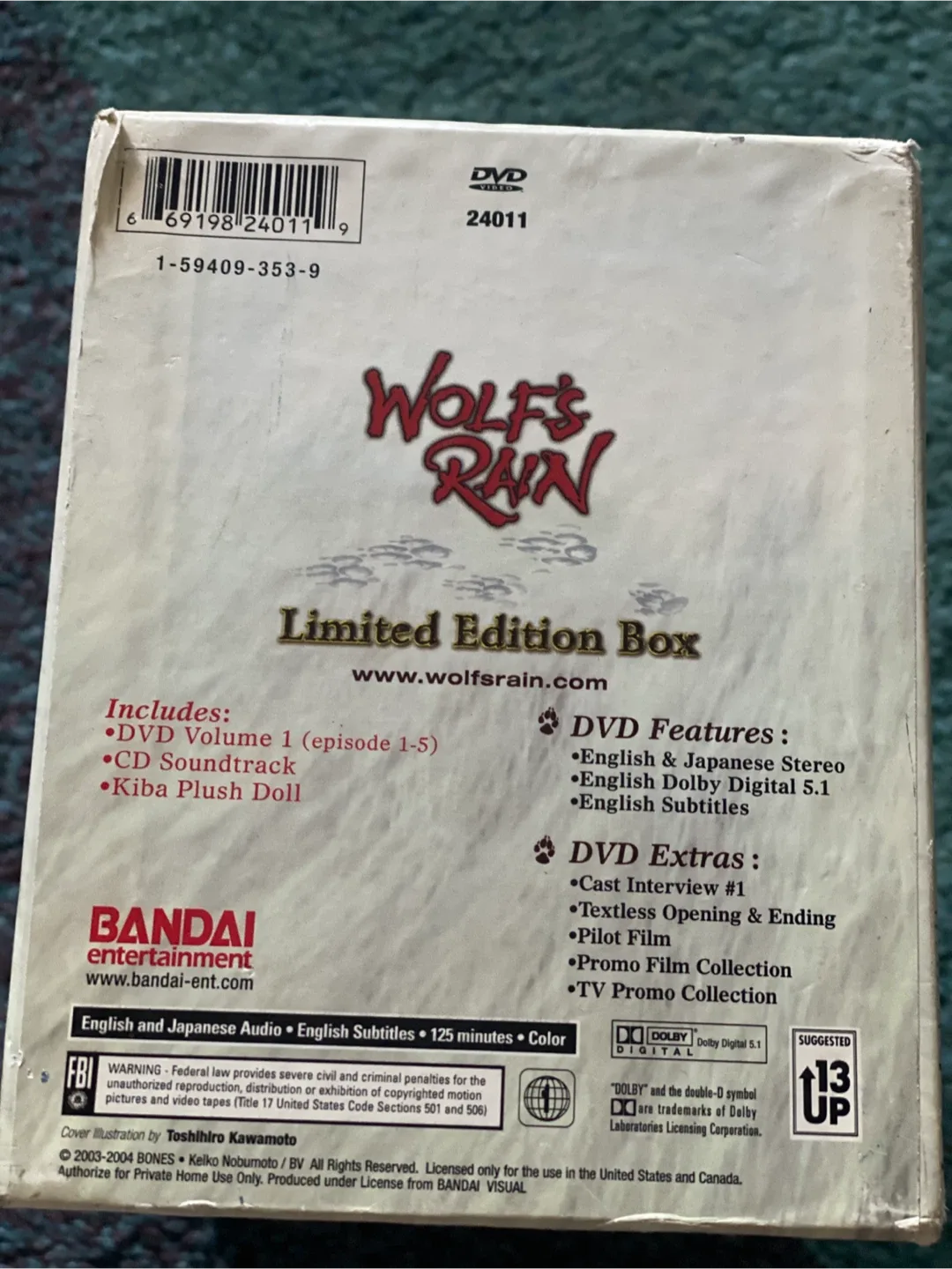 Wolf's Rain Limited Edition DVD Box Set image indicator(3)