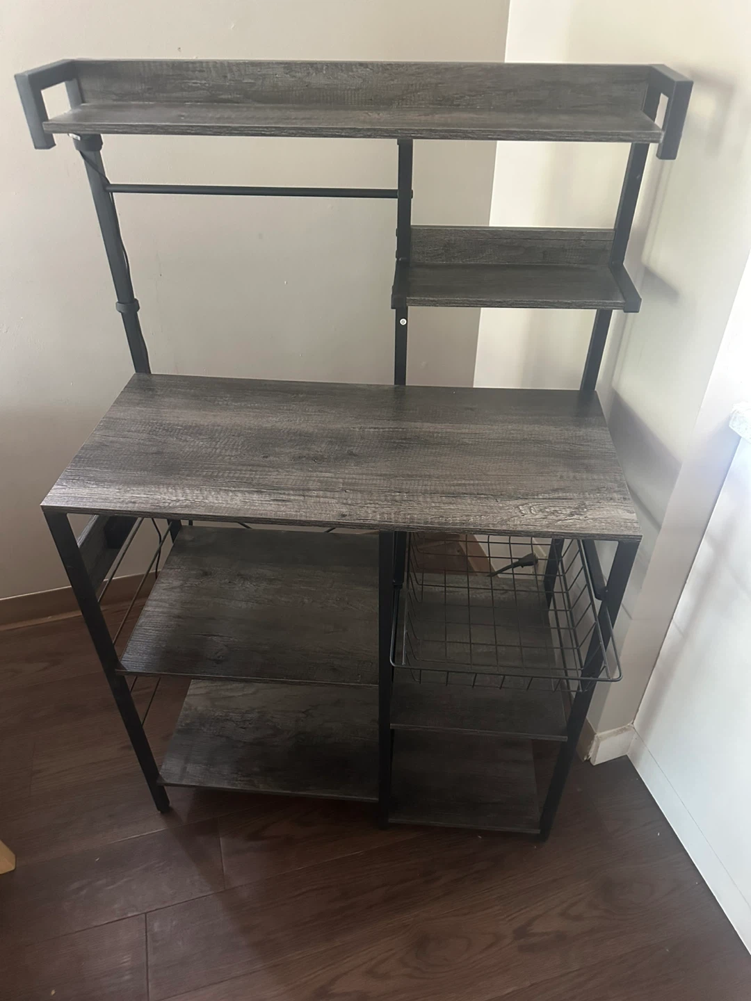 Grey Baker's Rack with Shelves & Power Outlets - photo 3