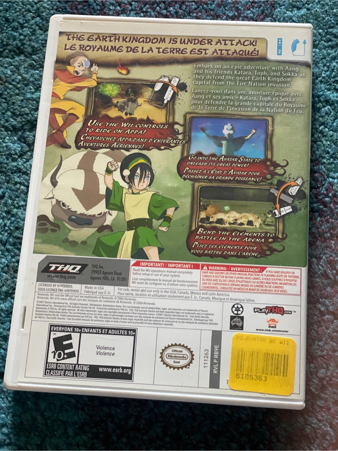 Avatar: The Last Airbender - The Burning Earth Wii Game - photo 2