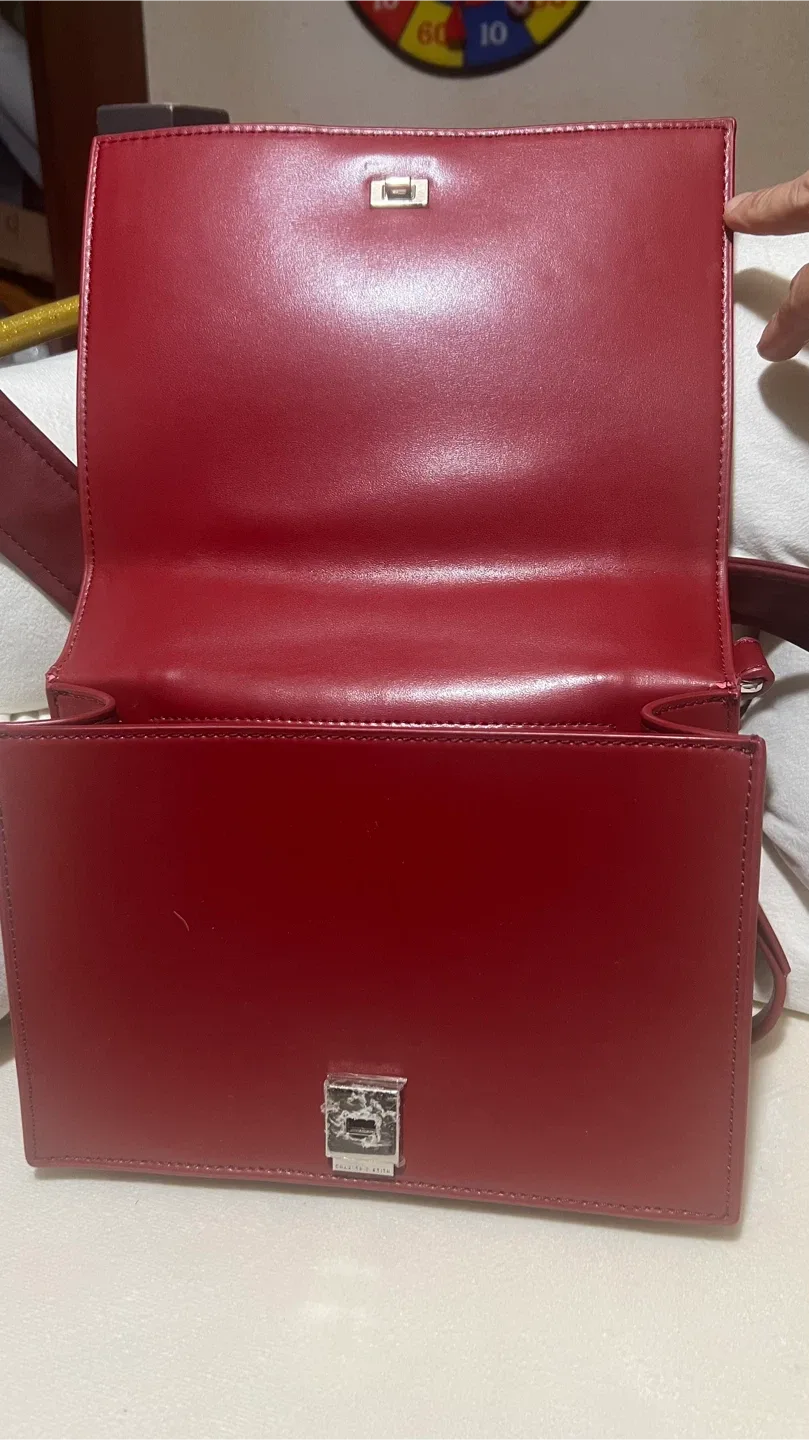 Sandro Paris Red Leather Shoulder Bag image indicator(3)