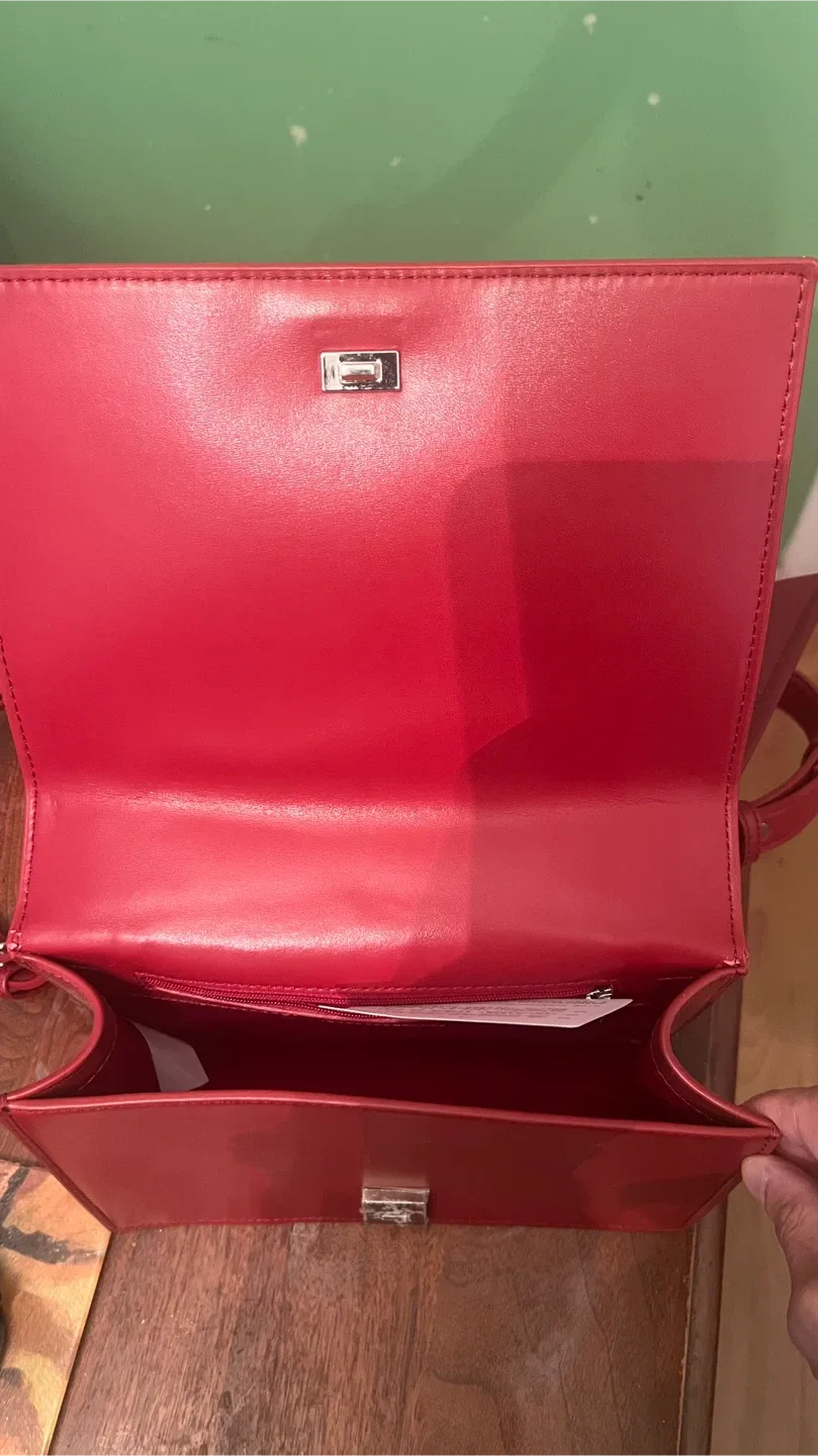 Sandro Paris Red Leather Shoulder Bag image indicator(2)