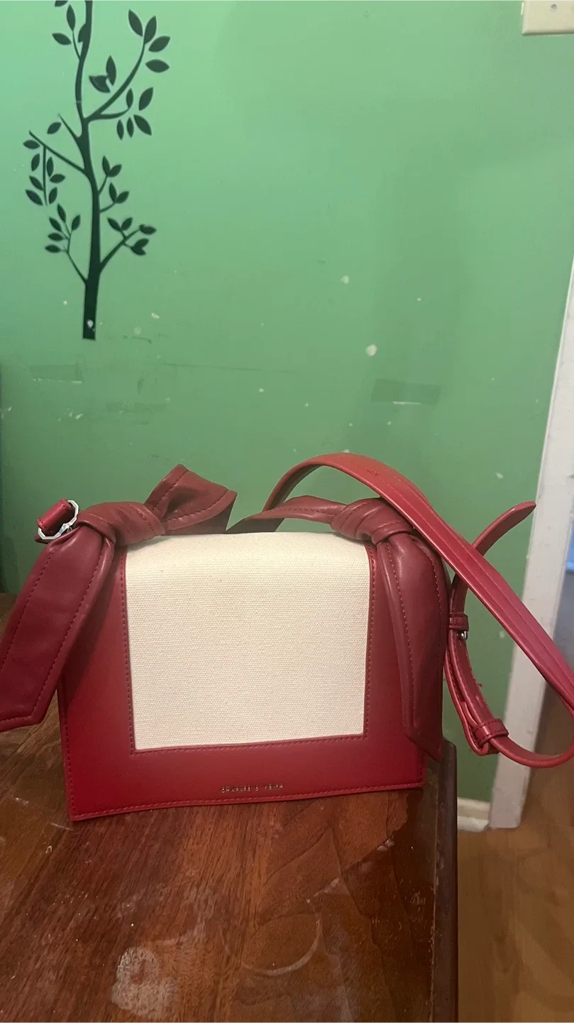 Sandro Paris Red Leather Shoulder Bag thumbnail