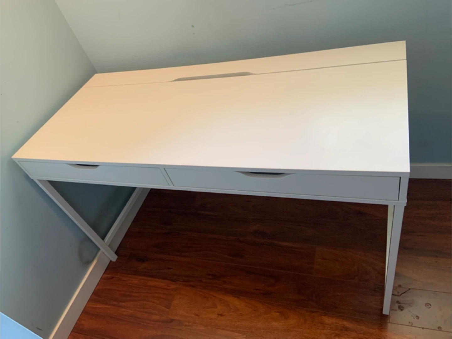 White Desk with Drawers - photo 2