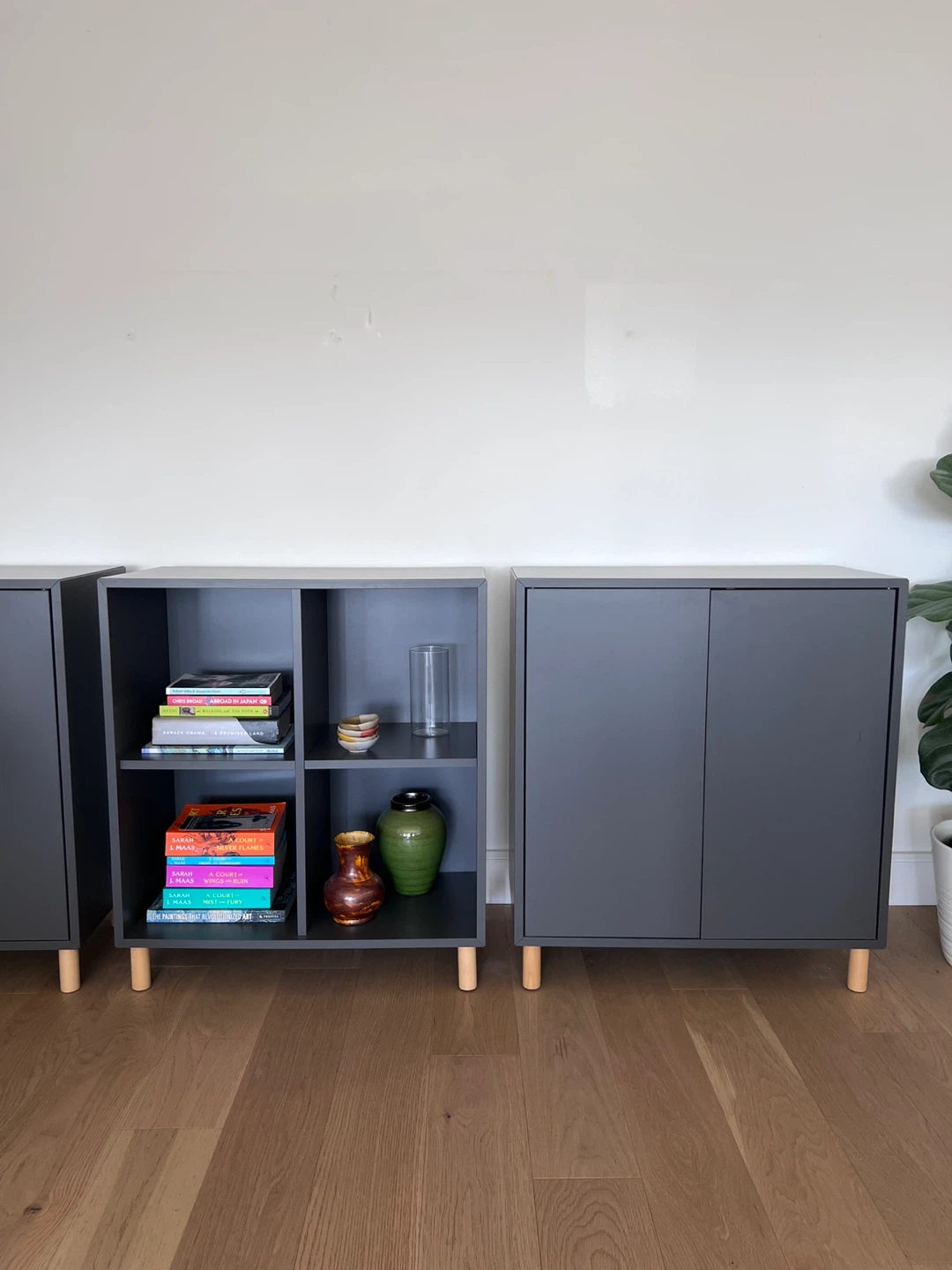 Modern slate grey IKEA EKET cabinets - photo 3