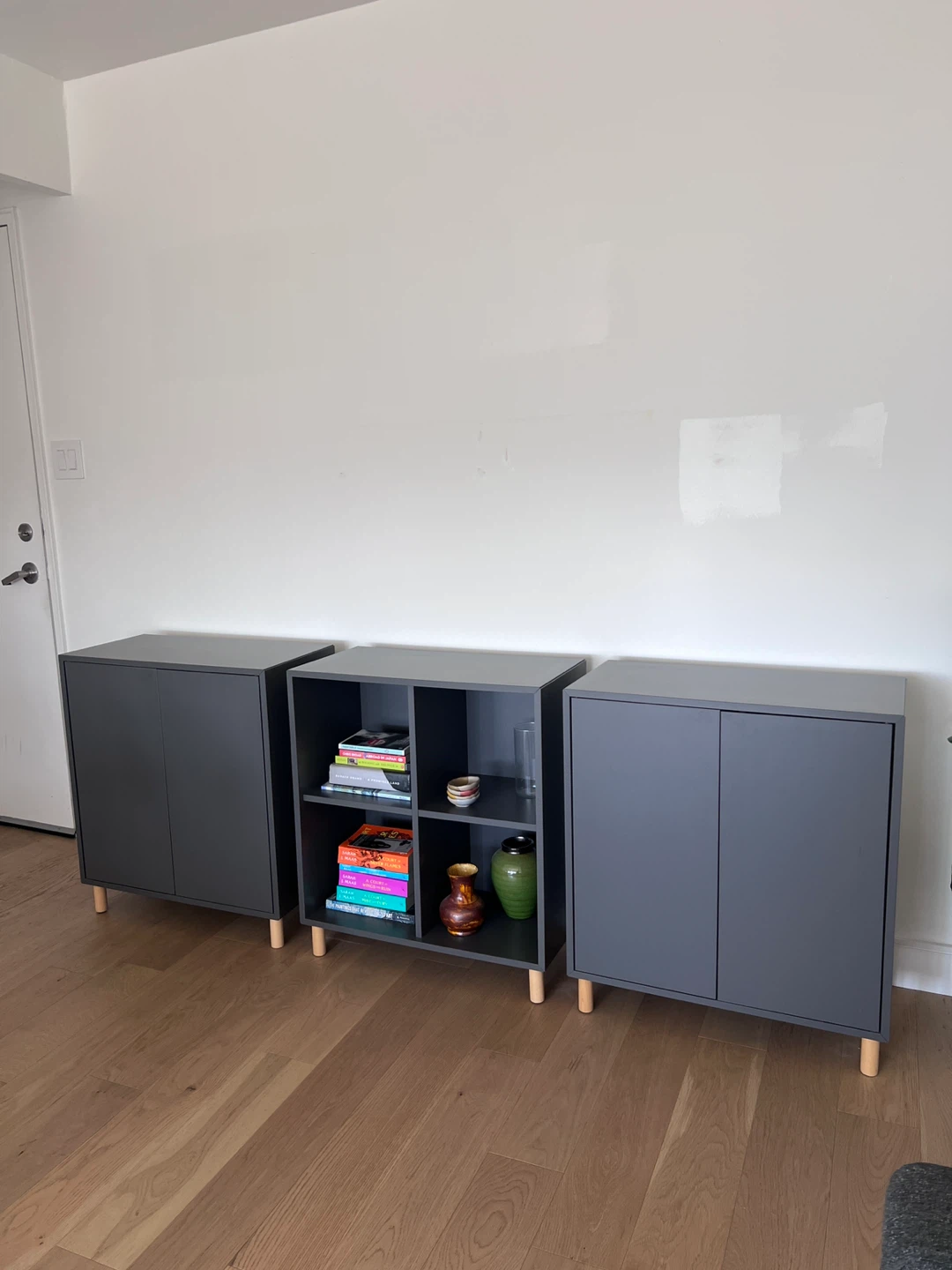 Modern slate grey IKEA EKET cabinets - photo 4