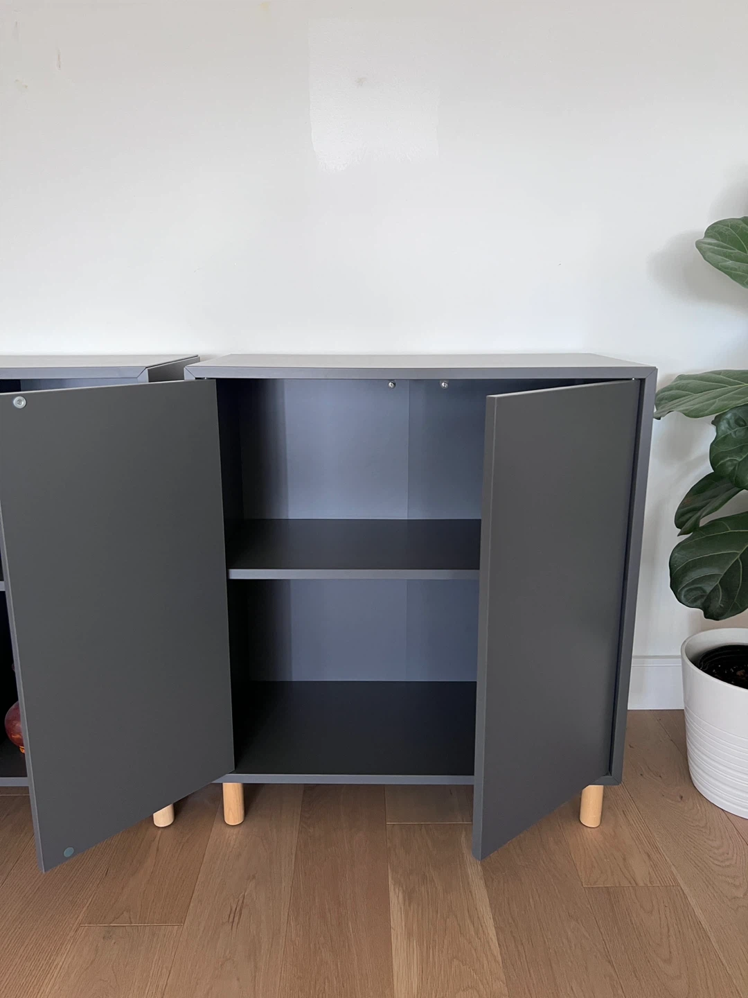 Modern slate grey IKEA EKET cabinets - photo 5